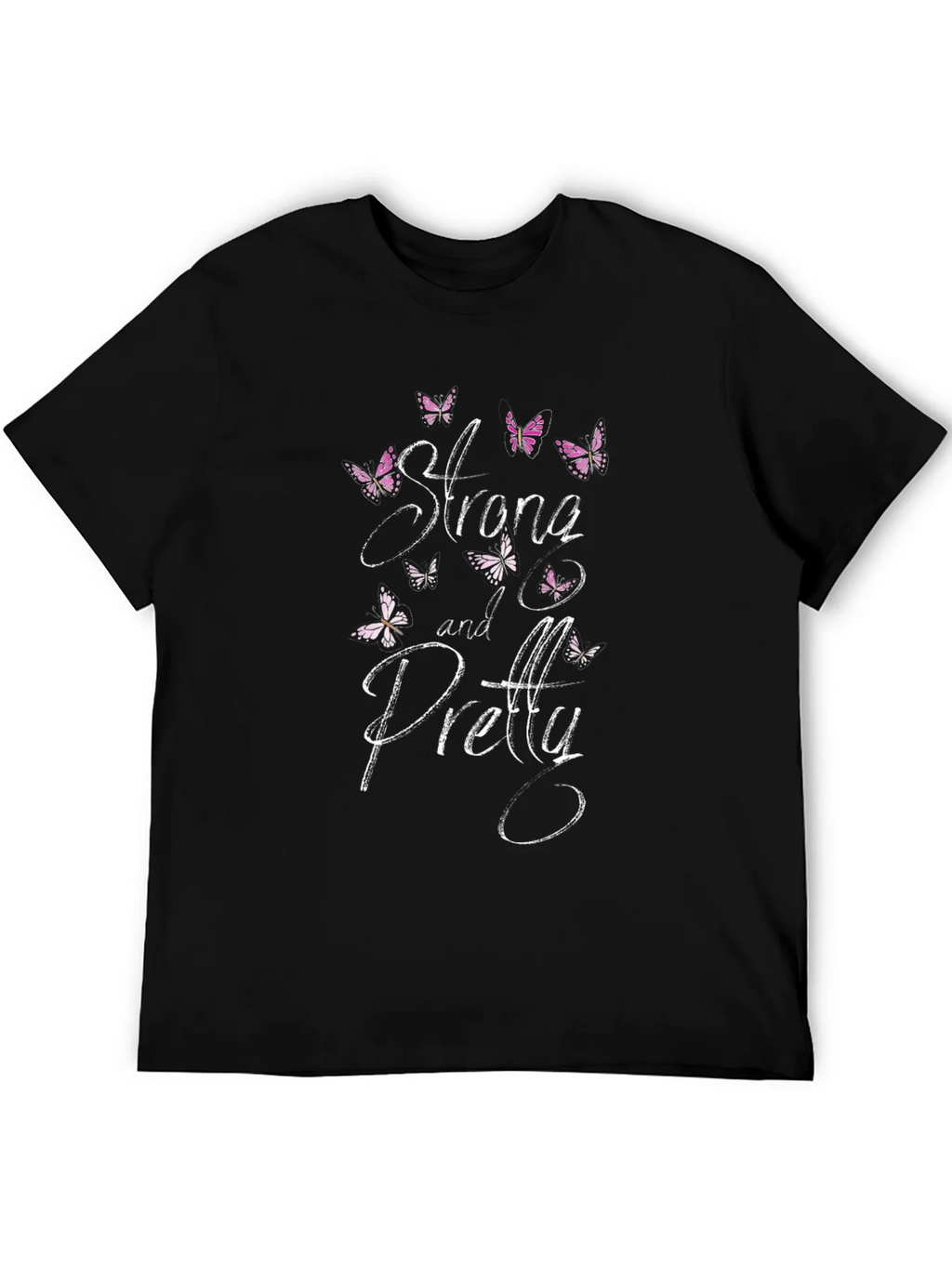Strong and Pretty Butterfly T-Shirt - Black product image 5