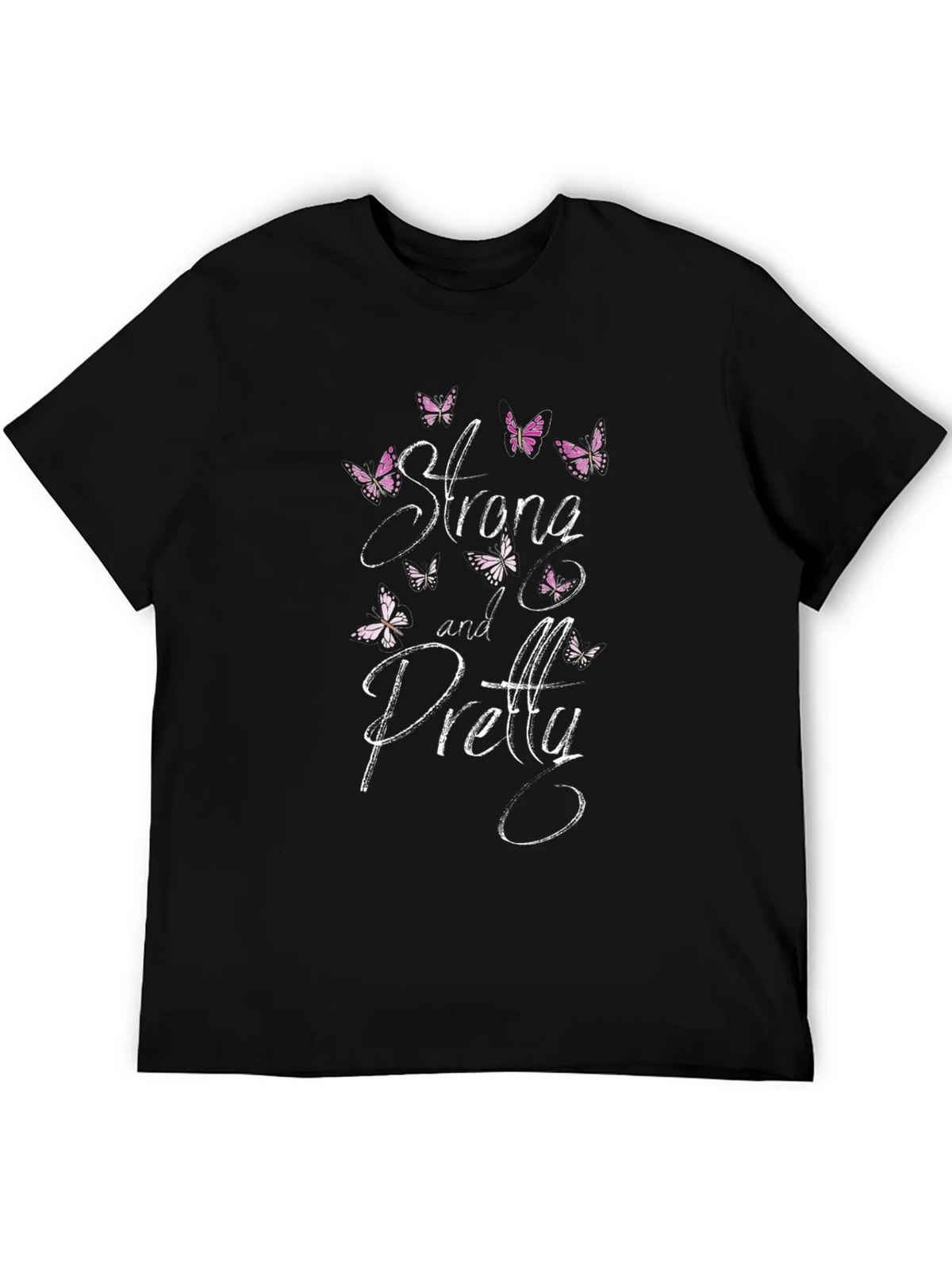 Strong and Pretty Butterfly T-Shirt - Black product image 5