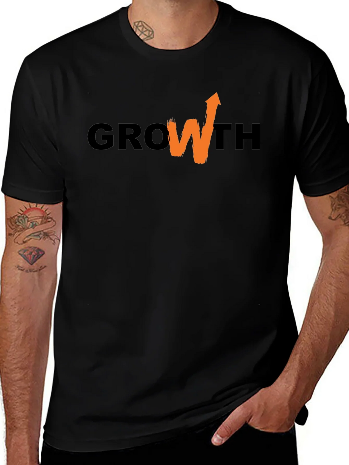 Growth Arrow Graphic T-Shirt - Black product image 1