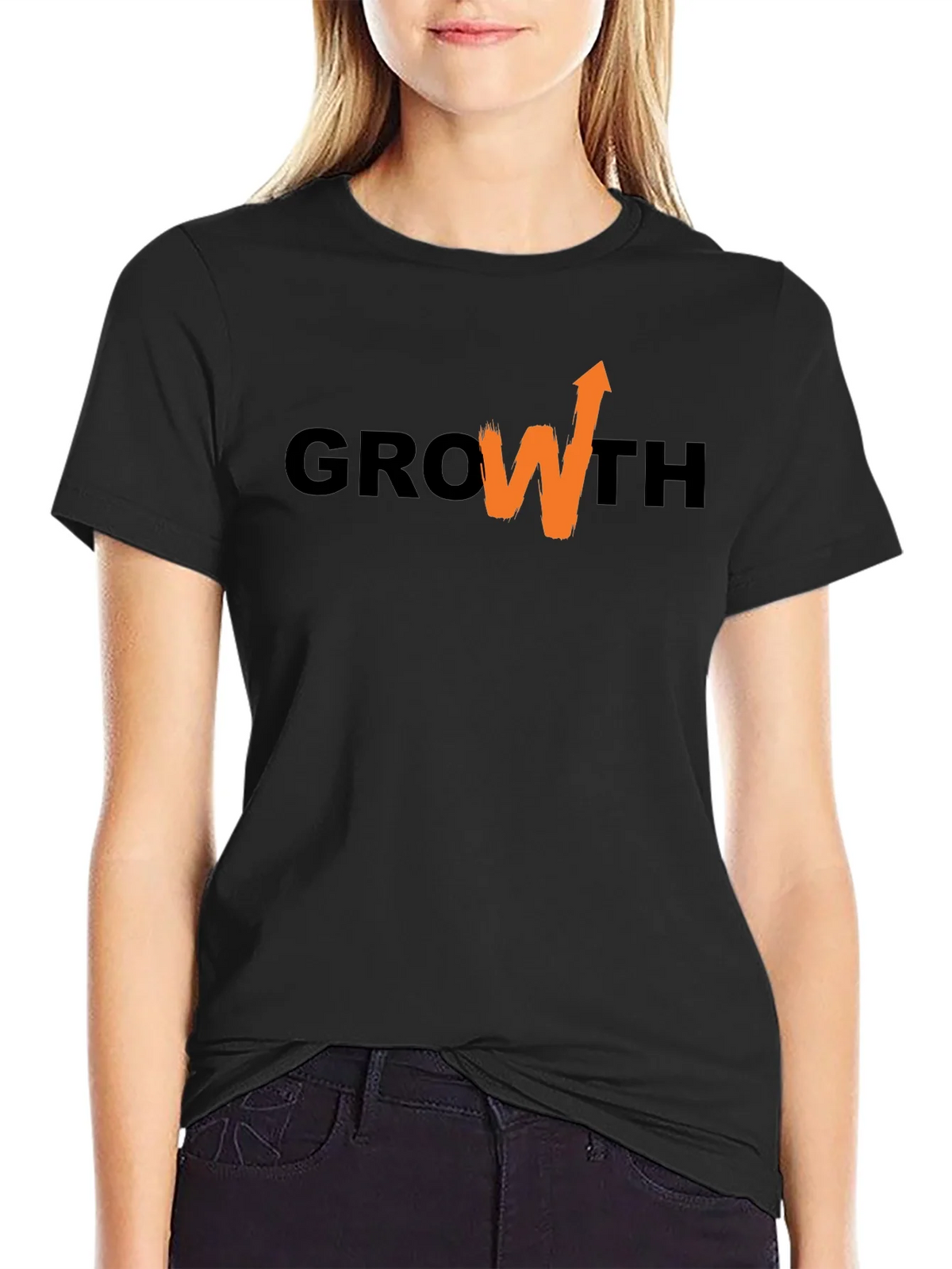 Growth Arrow Graphic T-Shirt - Black product image 2