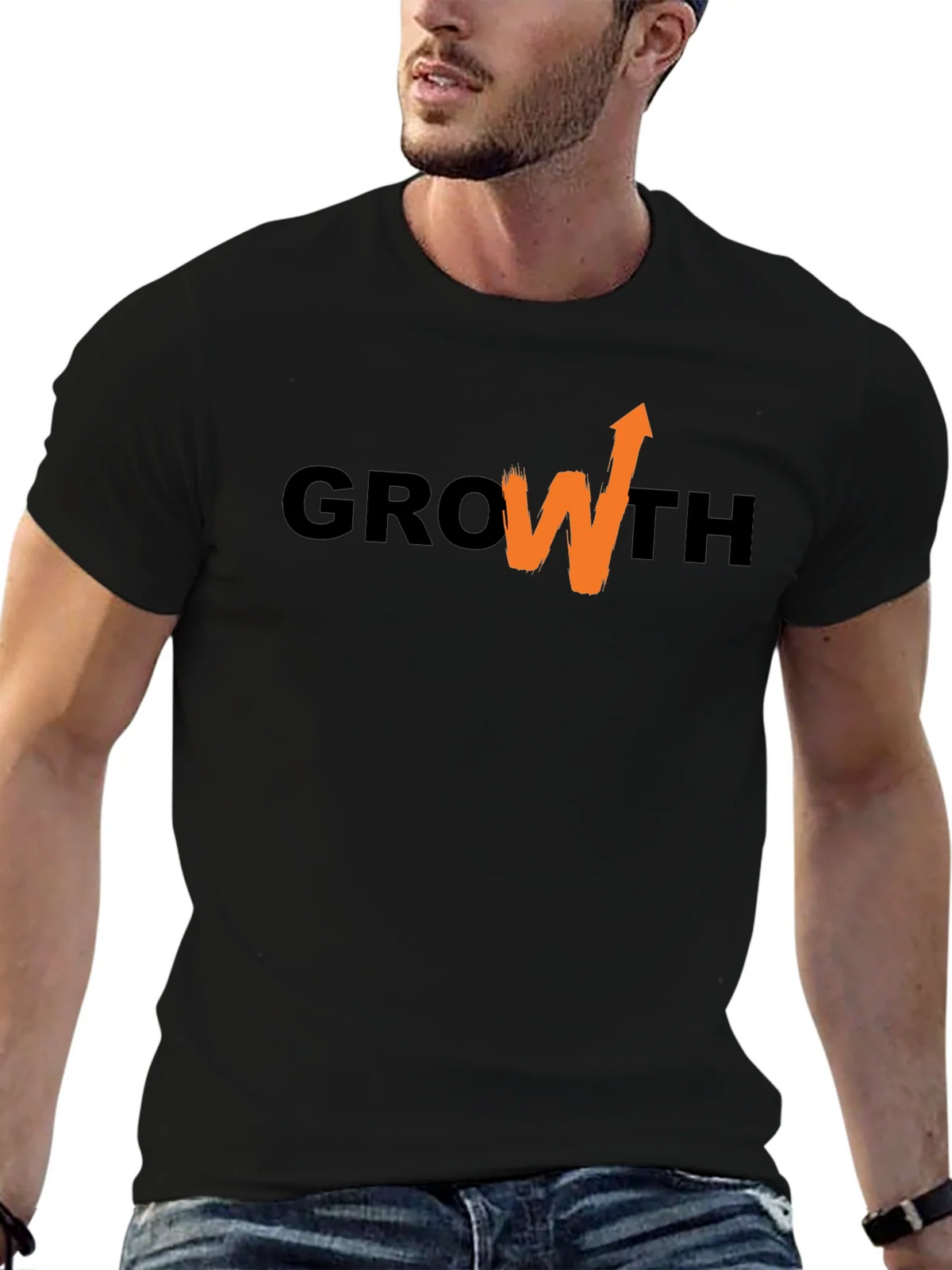 Growth Arrow Graphic T-Shirt - Black product image 6