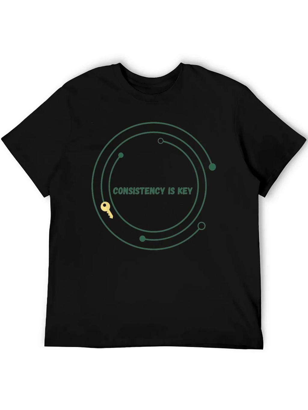 Consistency is Key Graphic Tee - Motivation Black T-Shirt product image 5