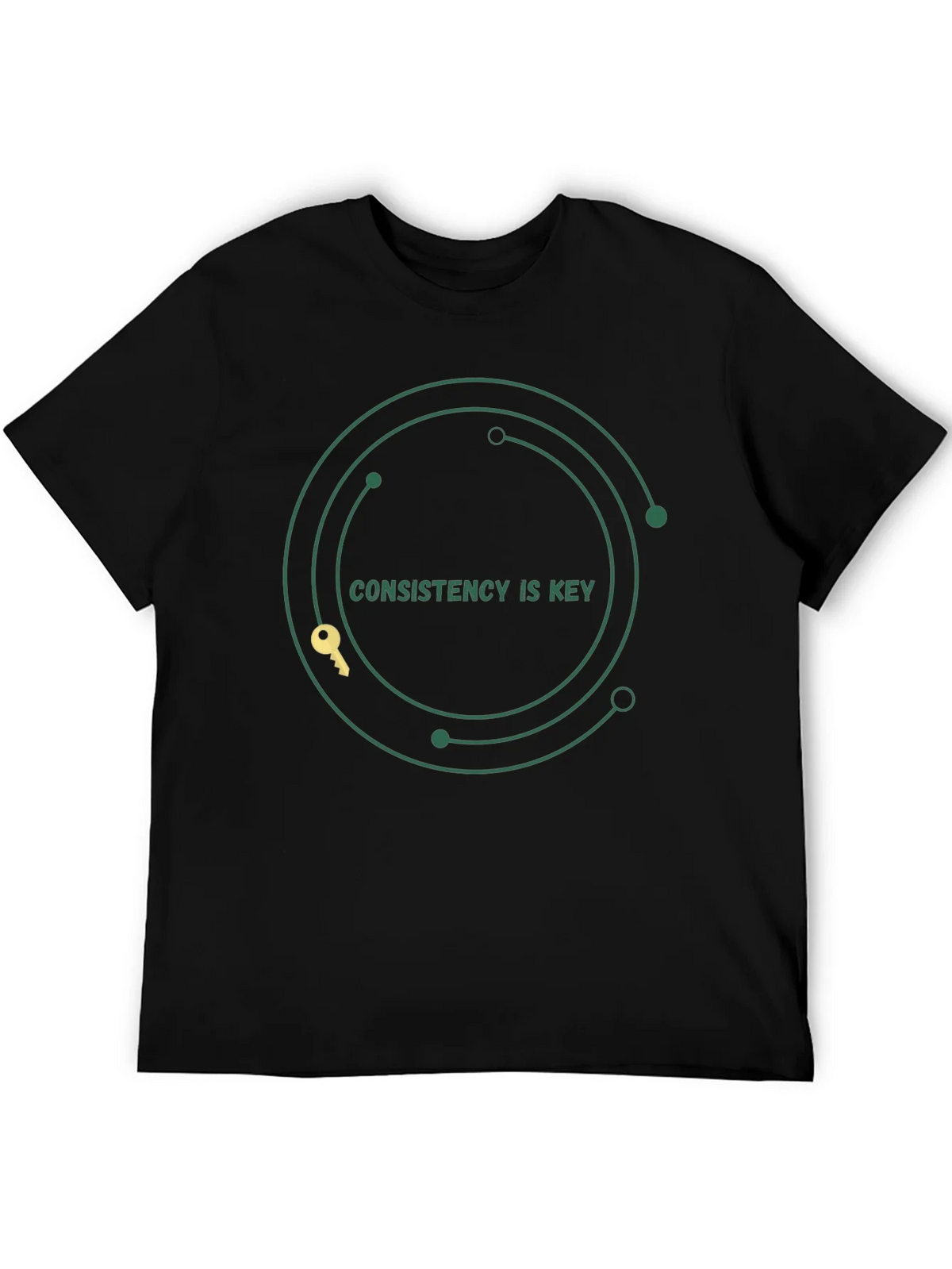 Consistency is Key Graphic Tee - Motivation Black T-Shirt product image 5