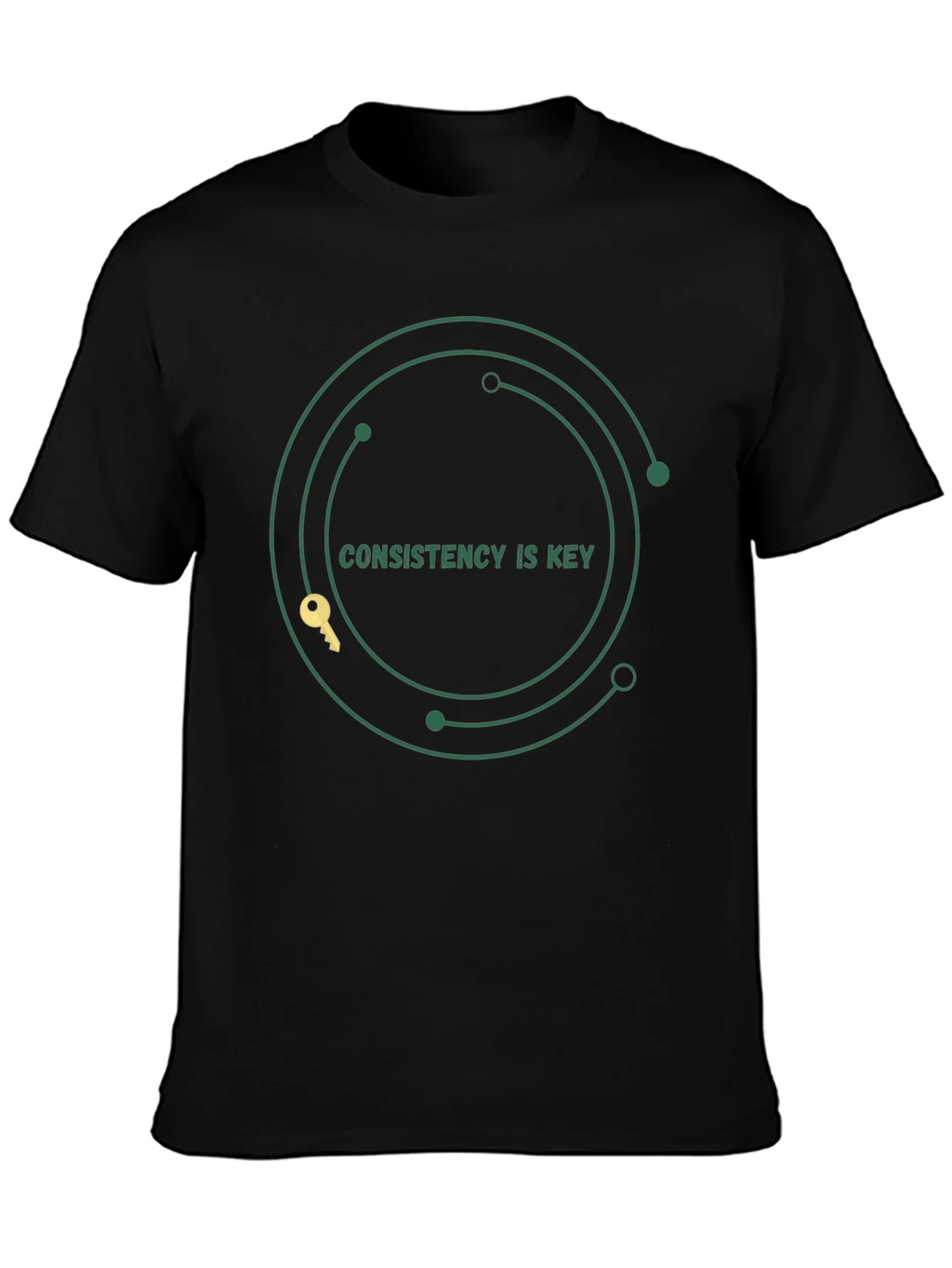 Consistency is Key Graphic Tee - Motivation Black T-Shirt product image 3