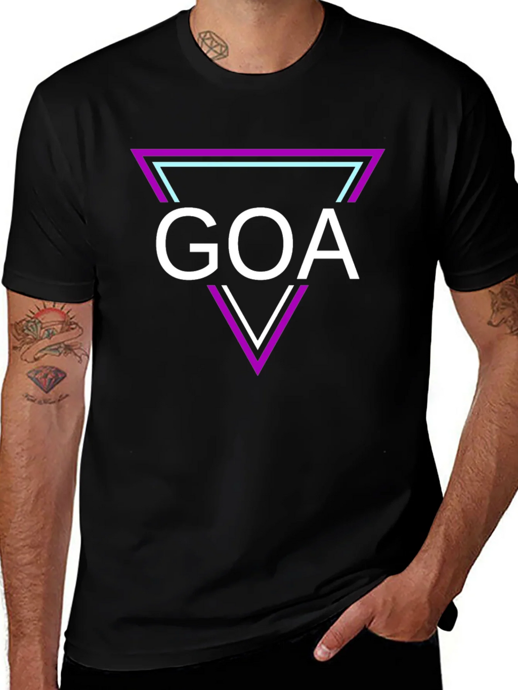 Goa Graphic Tee: Retro Triangle Design product image 1