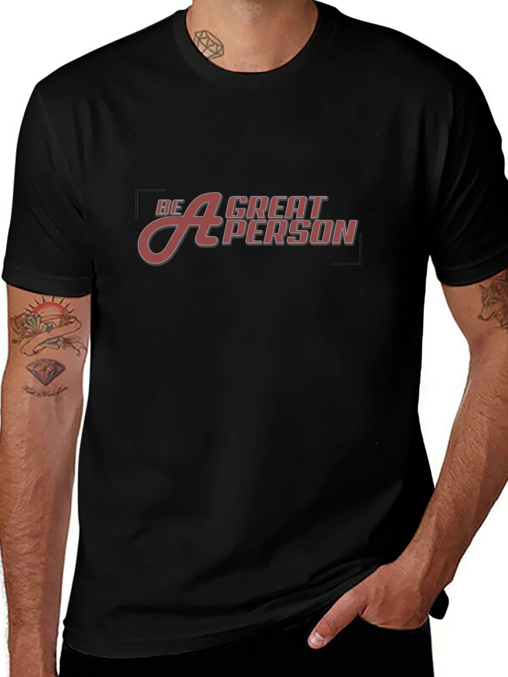 Be A Great Person Black Tee product image 1