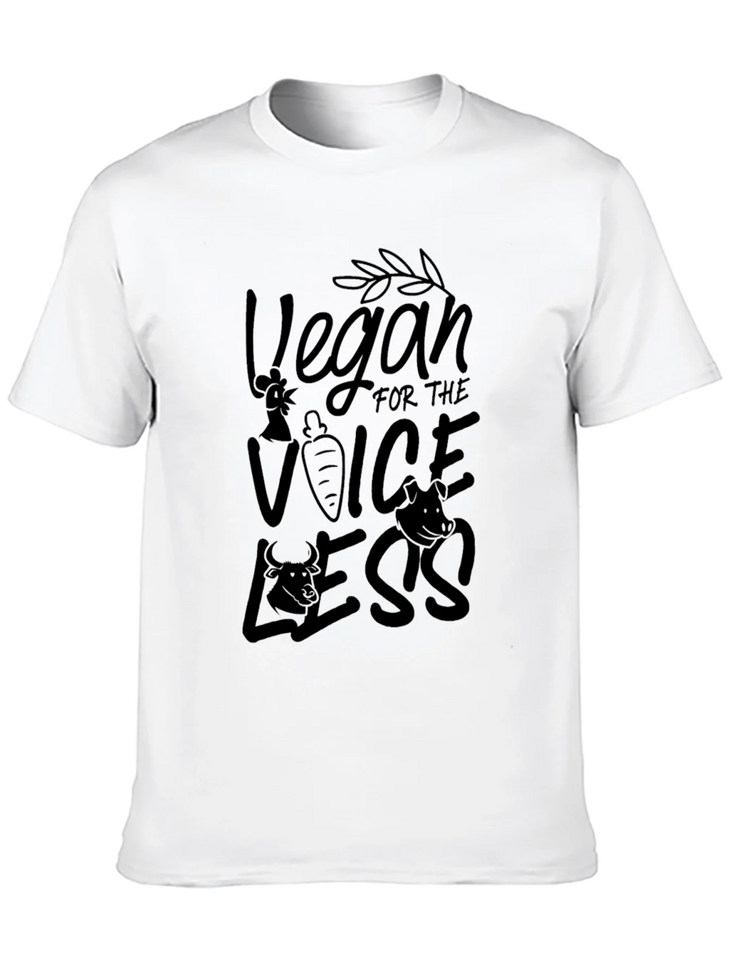 Vegan for the Voiceless Black T-Shirt product image 9