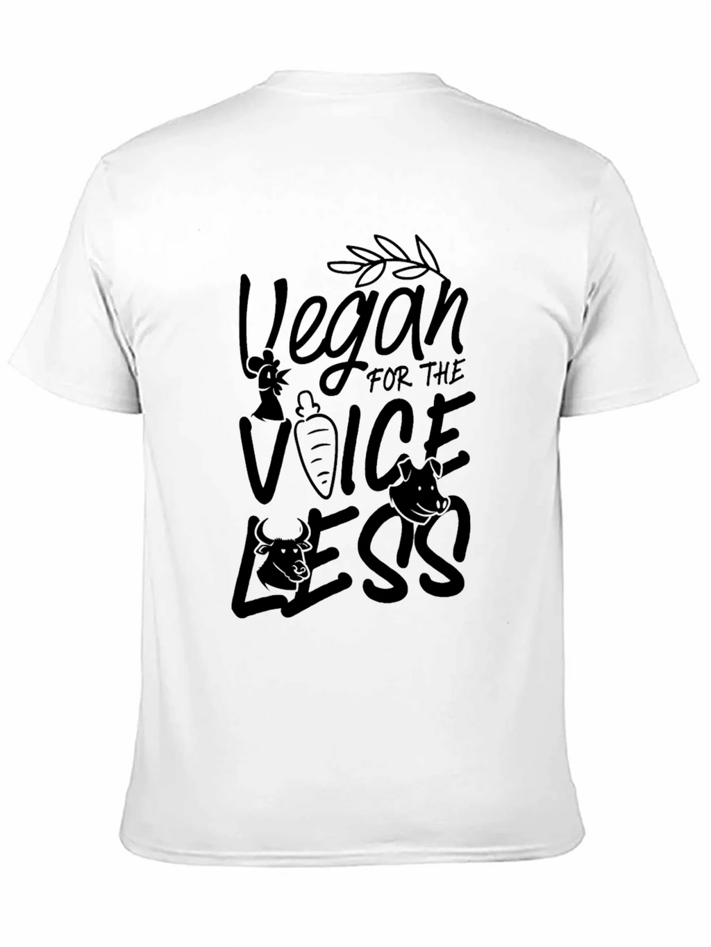 Vegan for the Voiceless Black T-Shirt product image 10