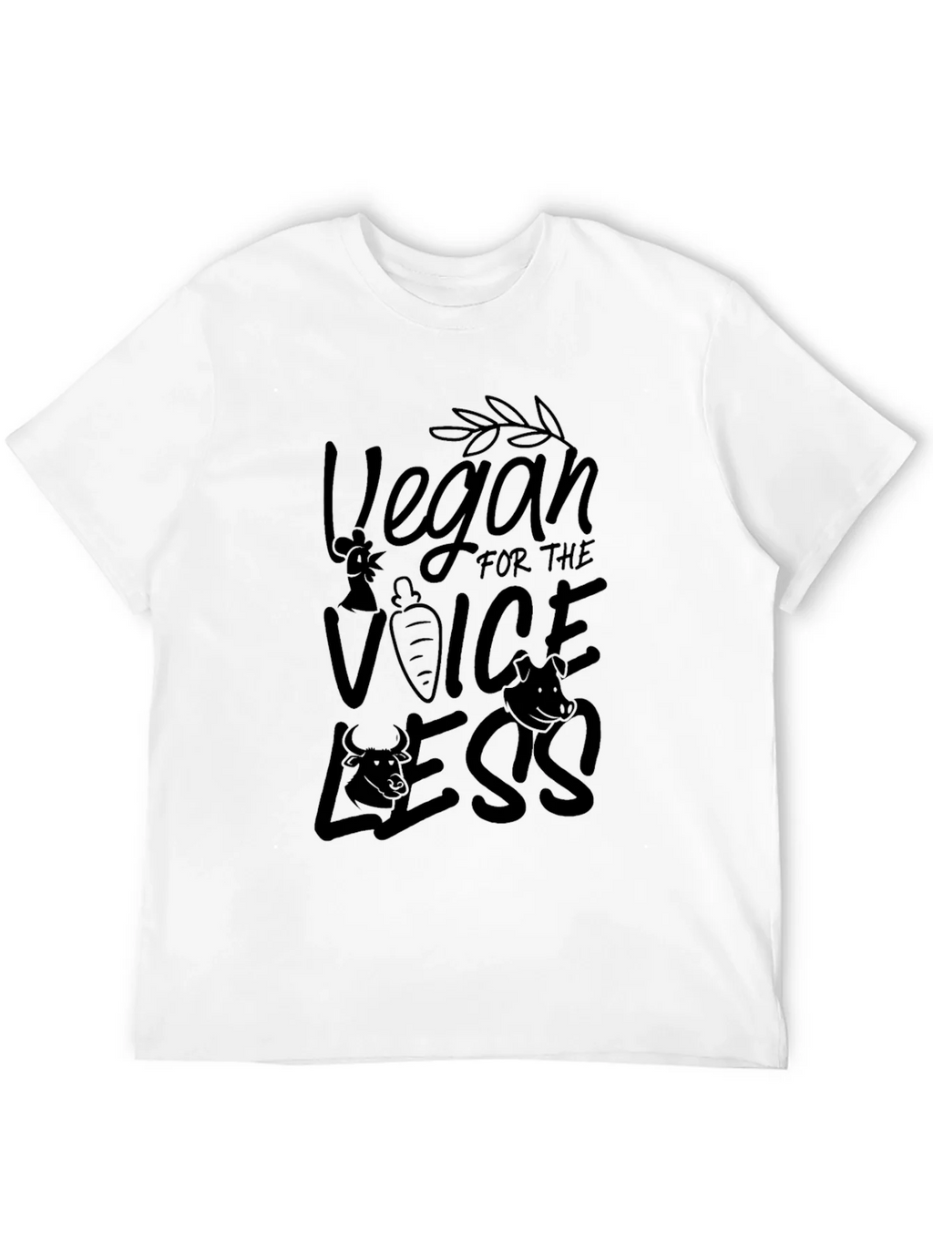 Vegan for the Voiceless Black T-Shirt product image 11