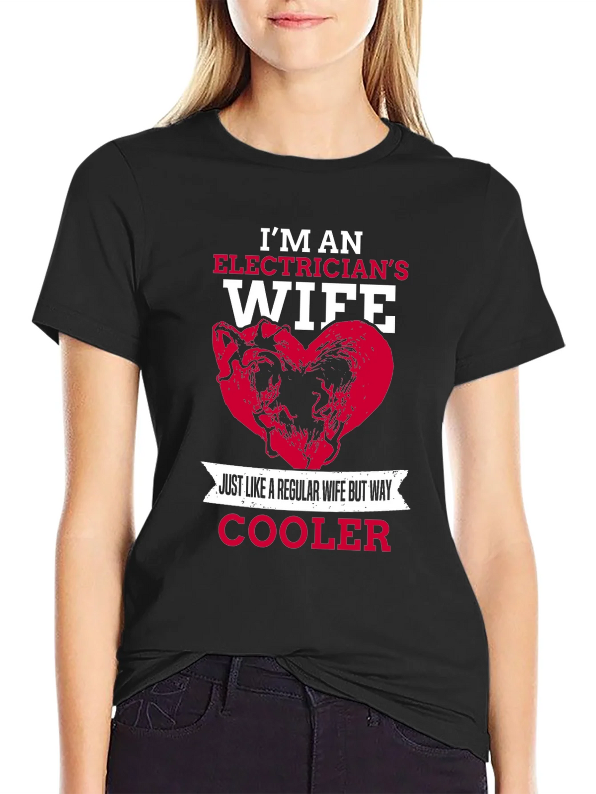 Electricians Wife T-Shirt - Cooler Than Regular product image 2