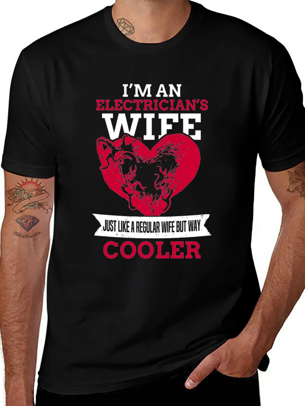 Electricians Wife T-Shirt - Cooler Than Regular product image 1