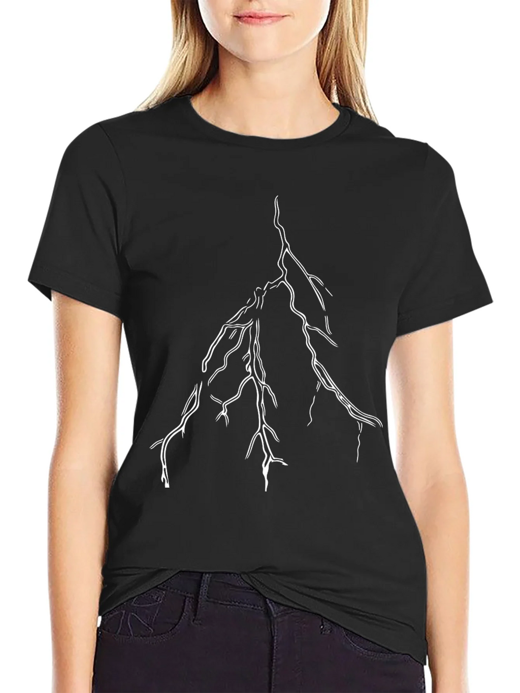 Black Lightning Bolt Graphic Tee product image 2