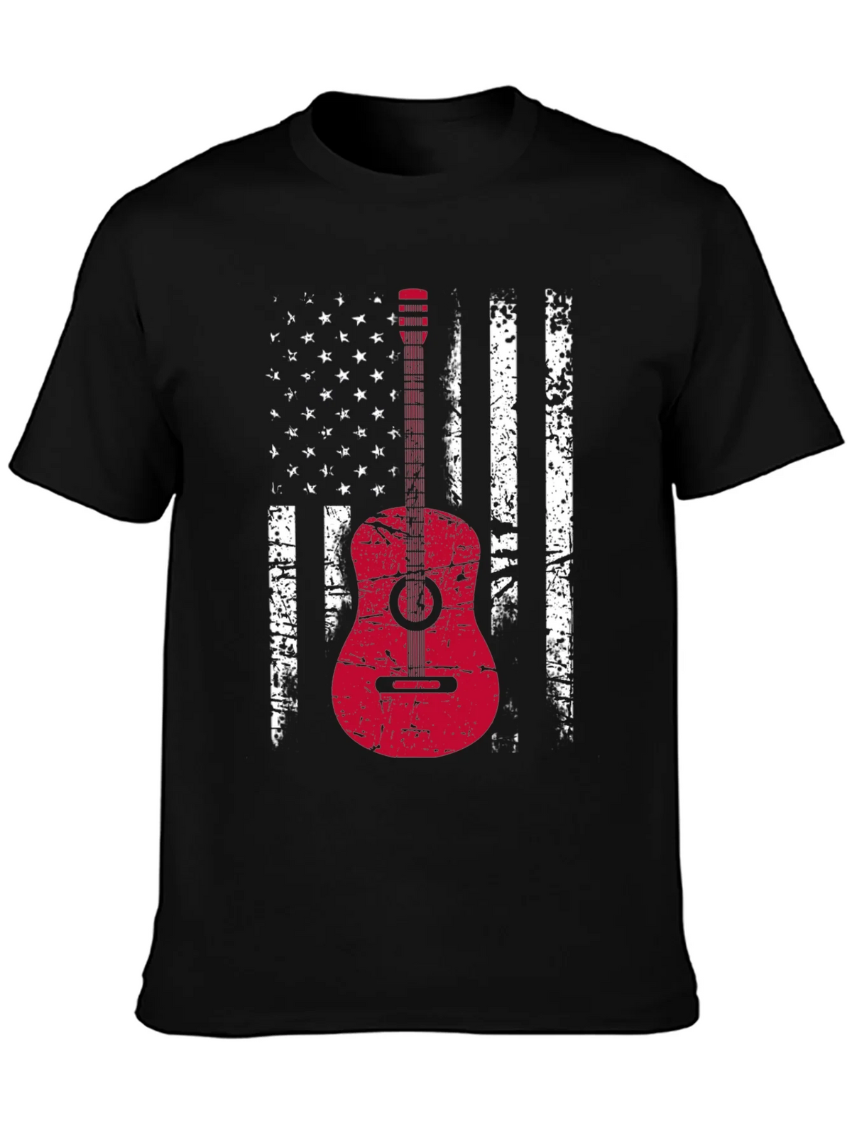 American Flag Guitar T-Shirt - Grunge Style product image 3