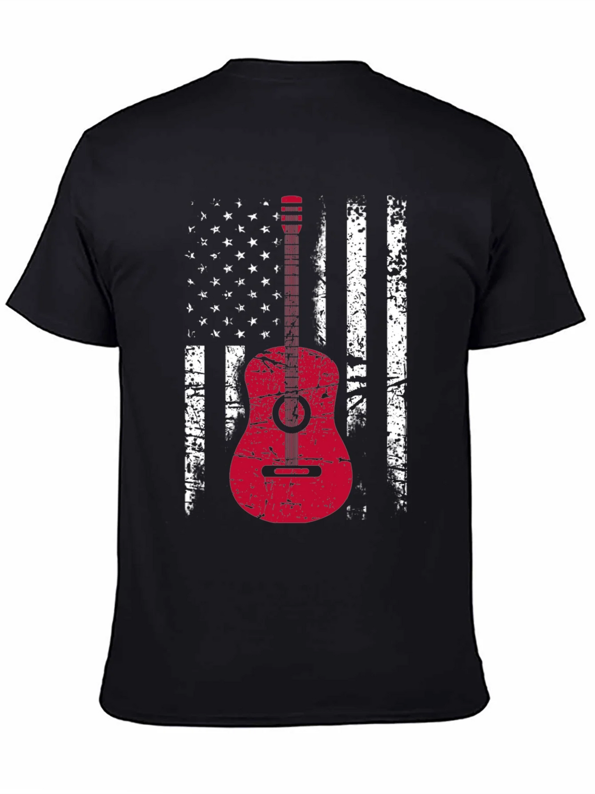 American Flag Guitar T-Shirt - Grunge Style product image 4