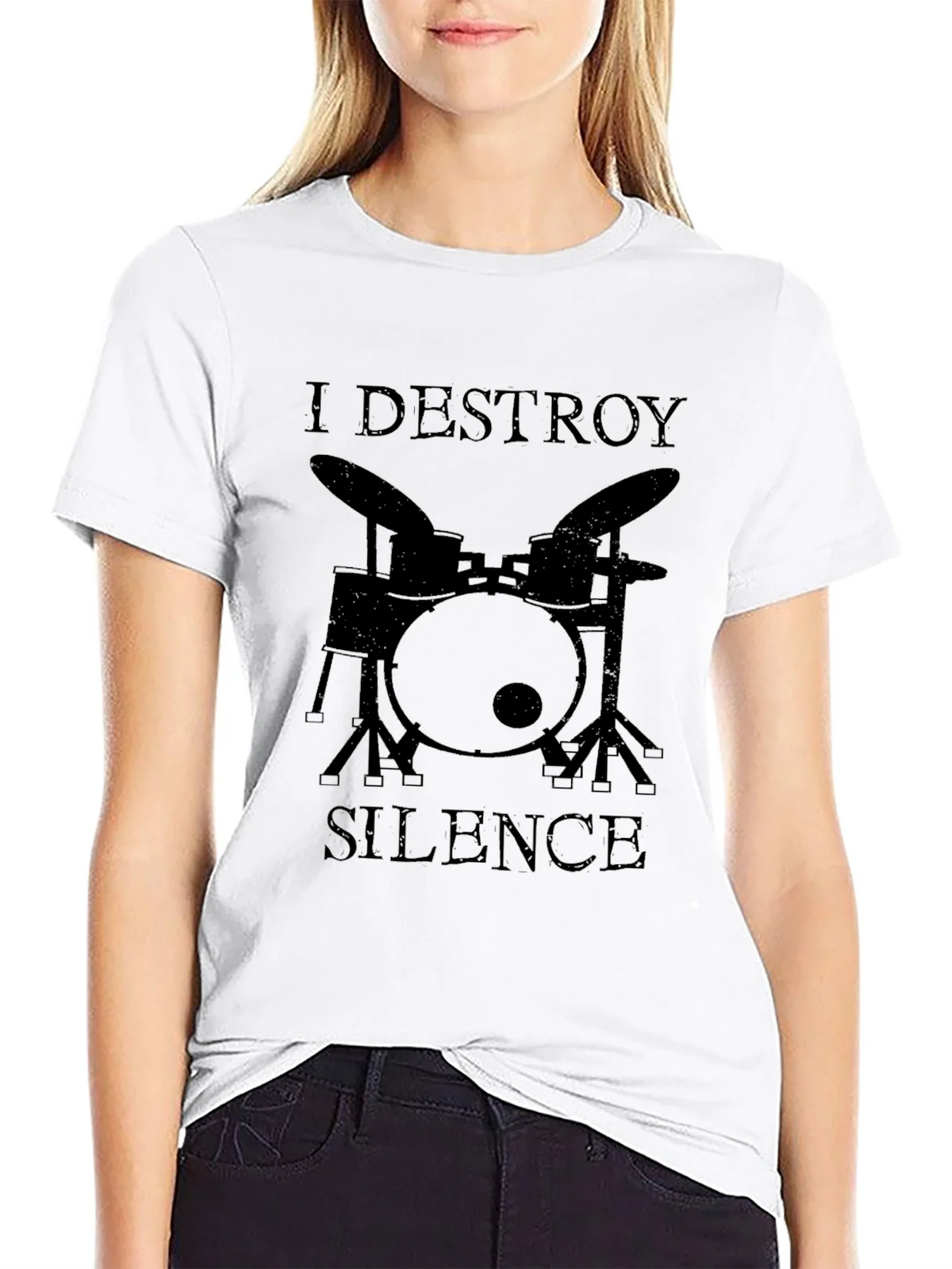 I Destroy Silence Drummer Graphic Tee product image 8