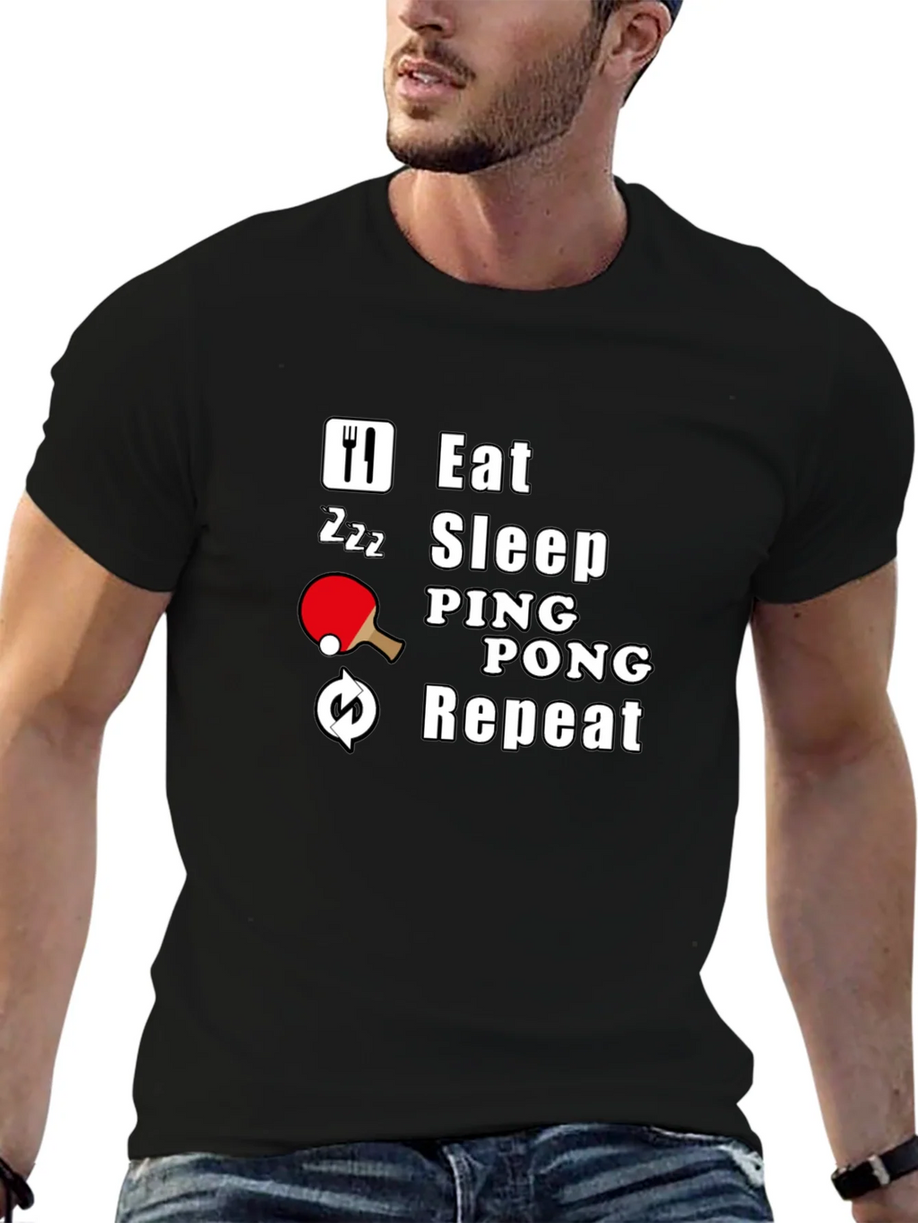 Eat Sleep Ping Pong Repeat T-Shirt product image 6
