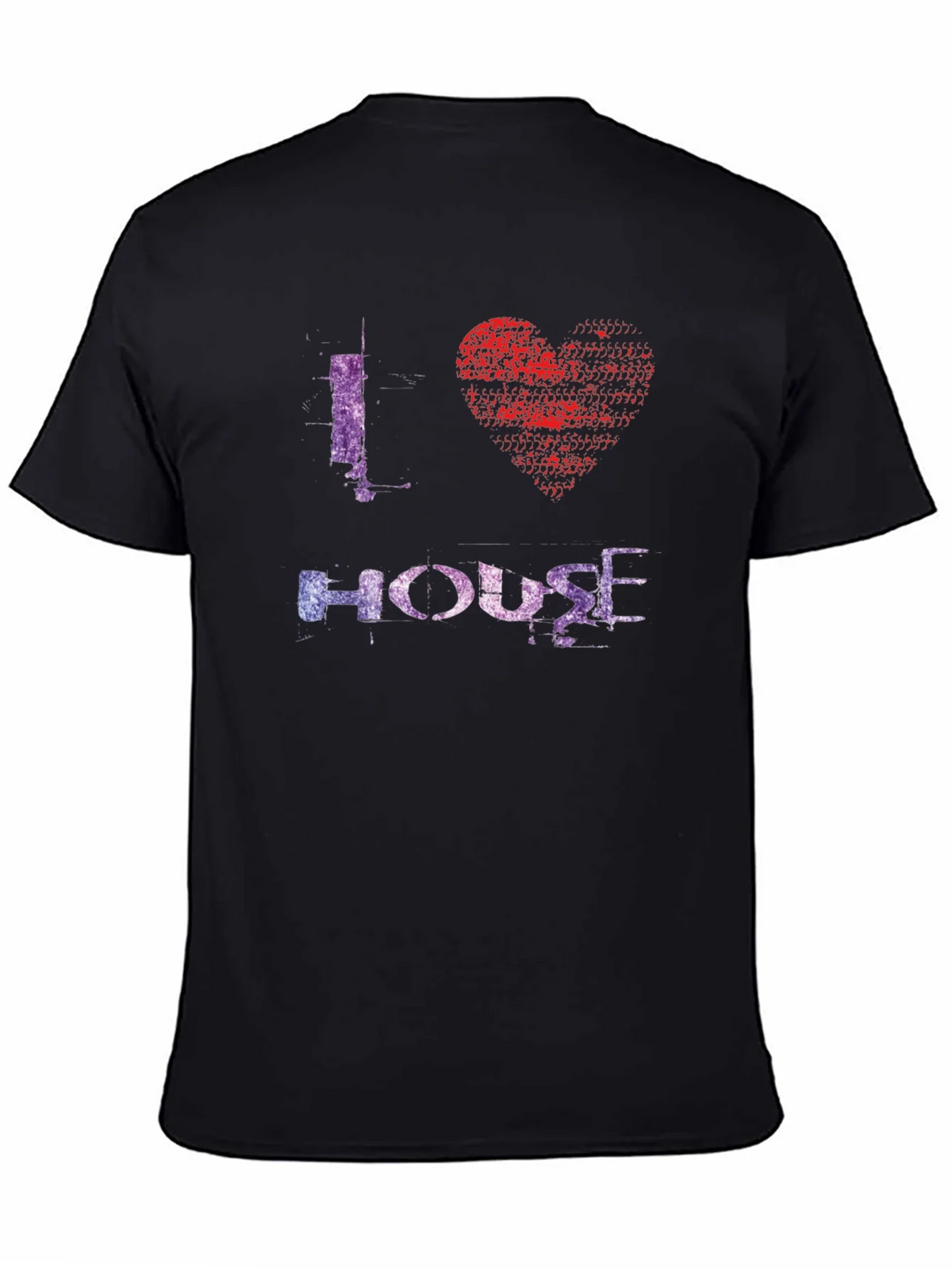 I Love House Music Graphic Tee - Black product image 4