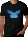 Geometric Butterfly Graphic Tee - Black product image 1