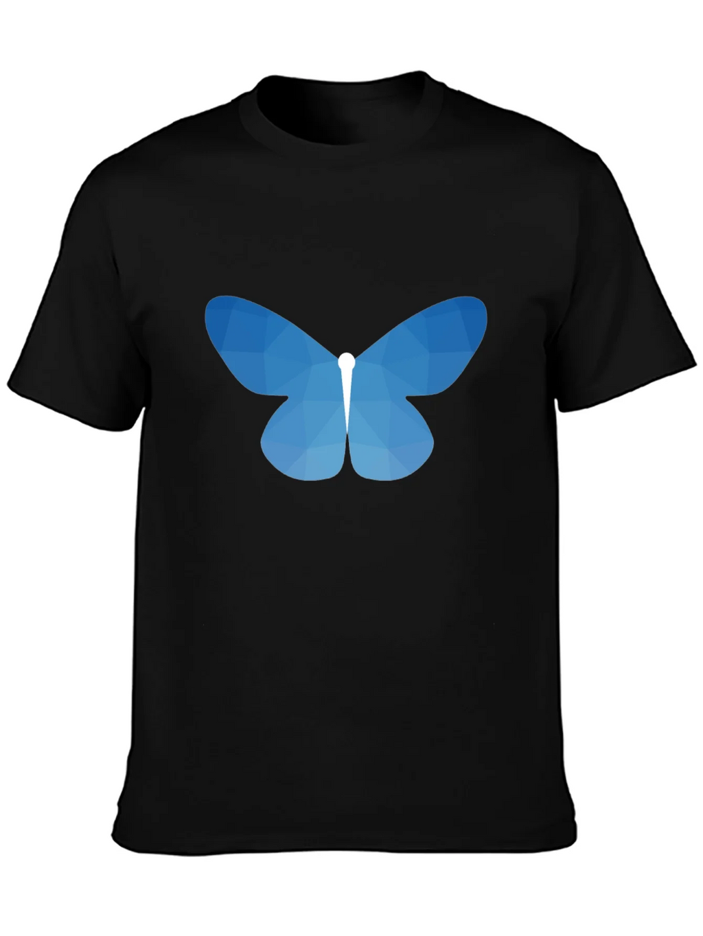 Geometric Butterfly Graphic Tee - Black product image 3