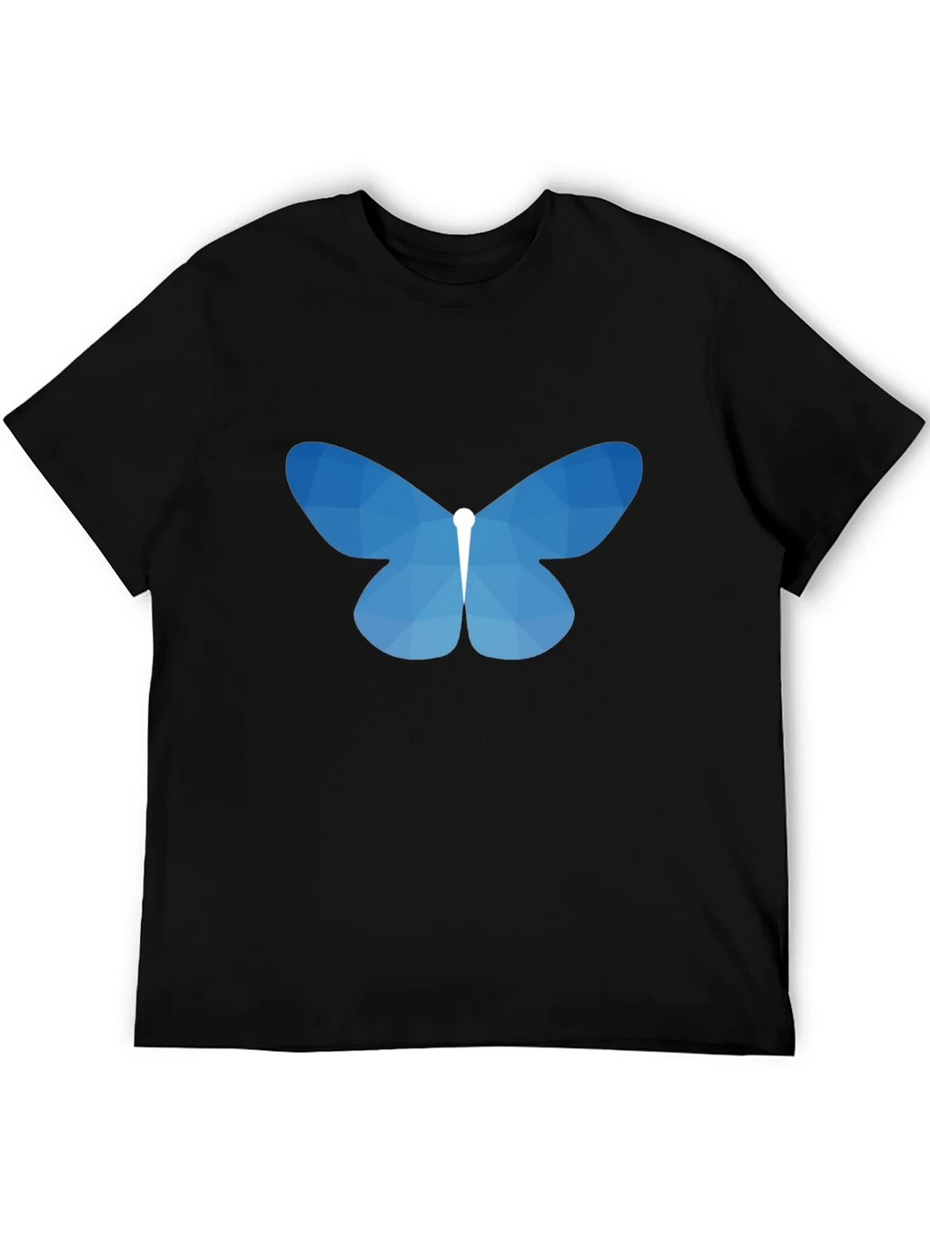 Geometric Butterfly Graphic Tee - Black product image 5