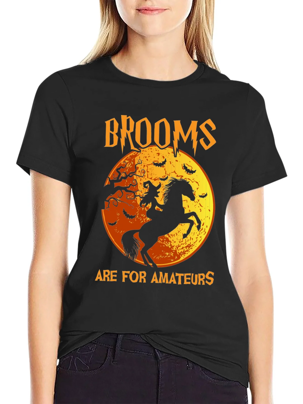 Halloween Witch & Horse Graphic Tee product image 2