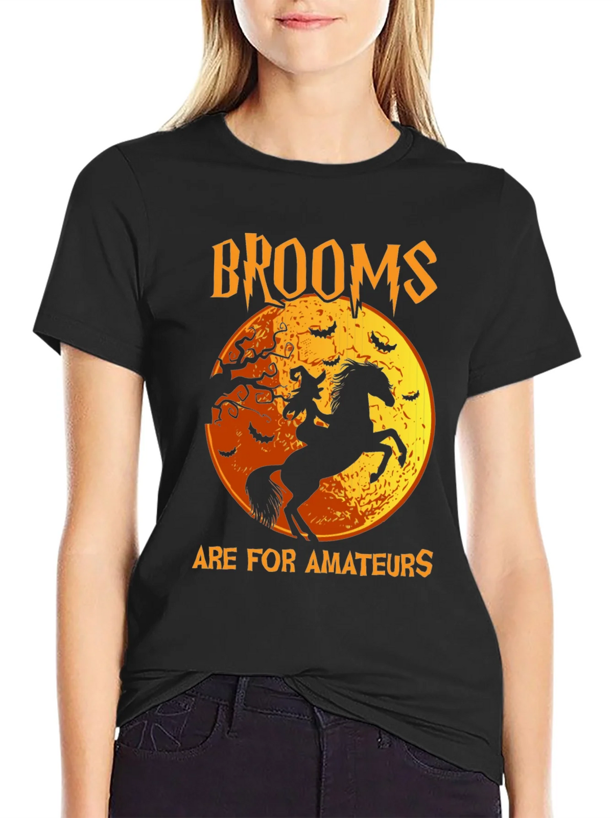 Halloween Witch & Horse Graphic Tee product image 2