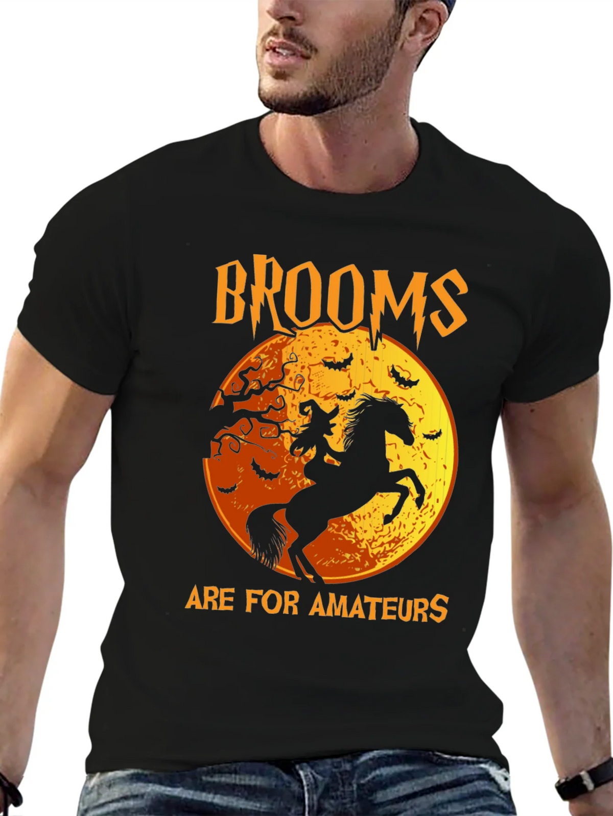 Halloween Witch & Horse Graphic Tee product image 6