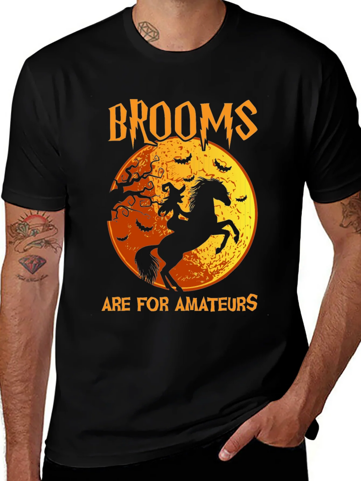 Halloween Witch & Horse Graphic Tee product image 1