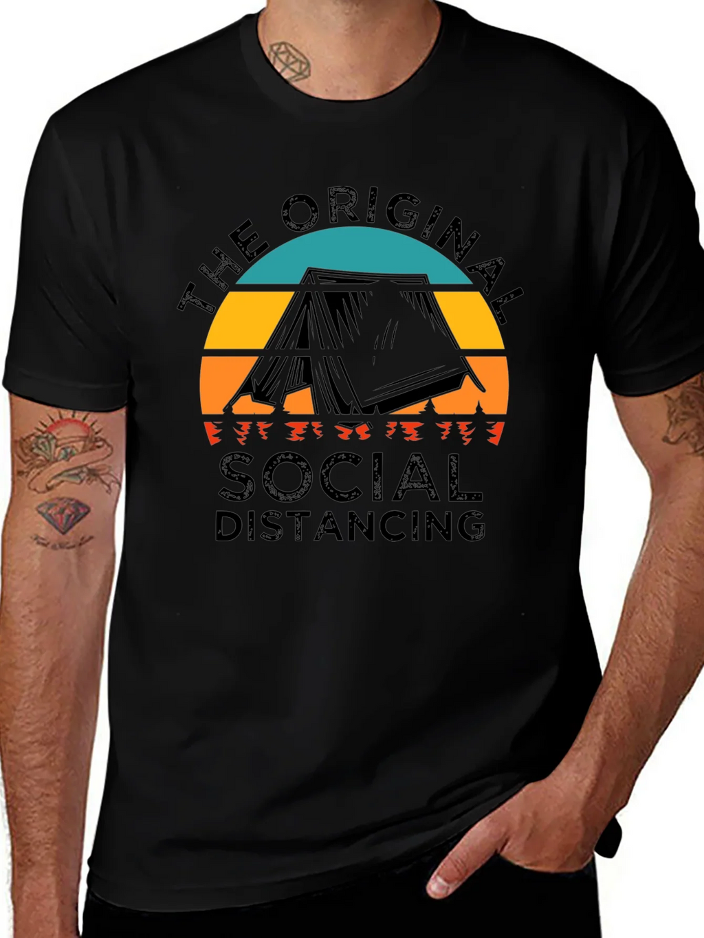Original Social Distancing Camping T-Shirt product image 1