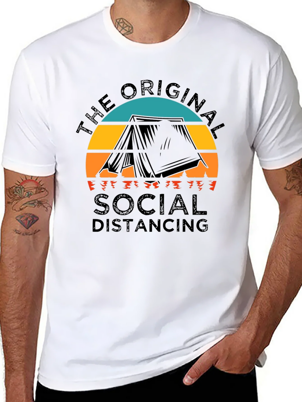 Original Social Distancing Camping T-Shirt product image 7