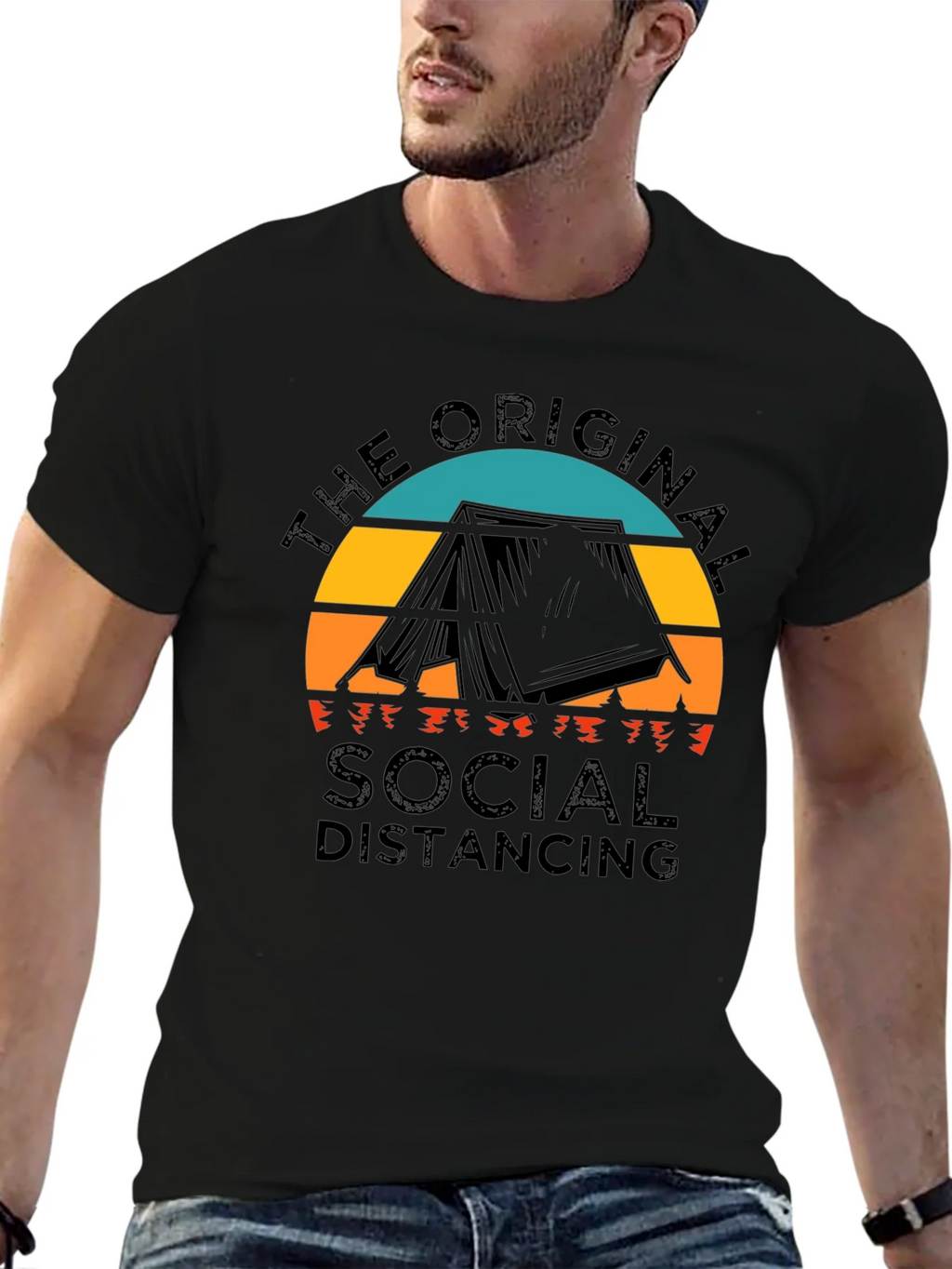 Original Social Distancing Camping T-Shirt product image 6