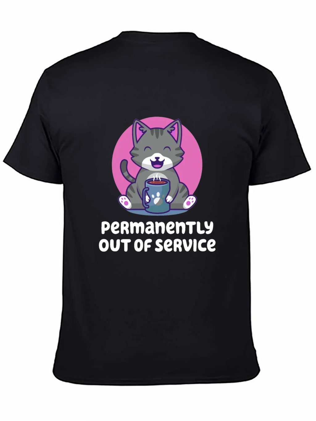 Permanently Out of Service Cat Graphic Tee product image 4