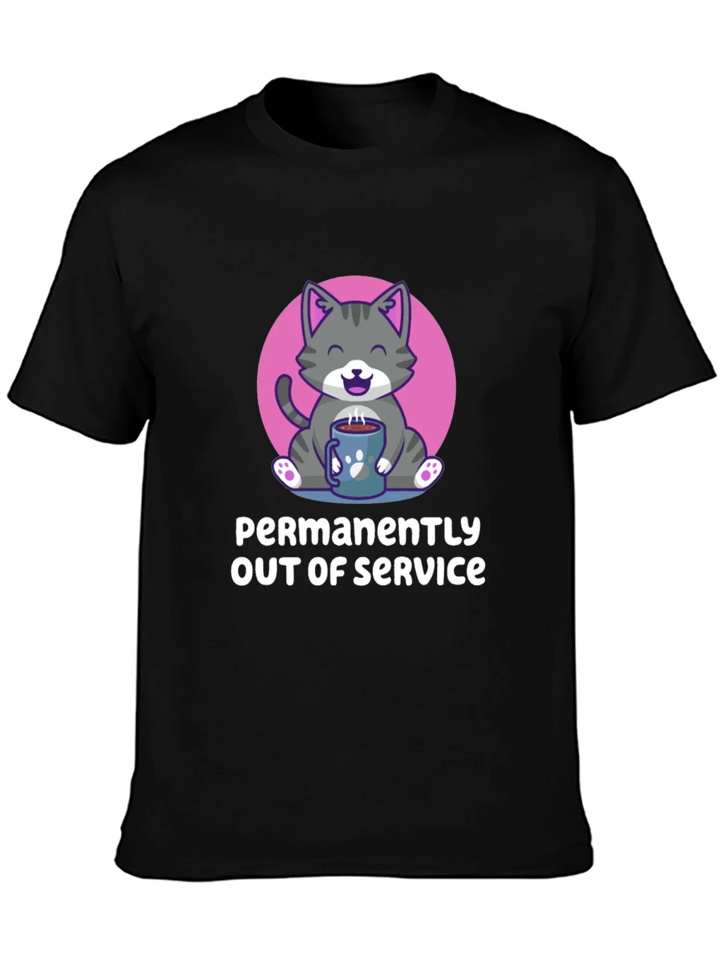 Permanently Out of Service Cat Graphic Tee product image 3