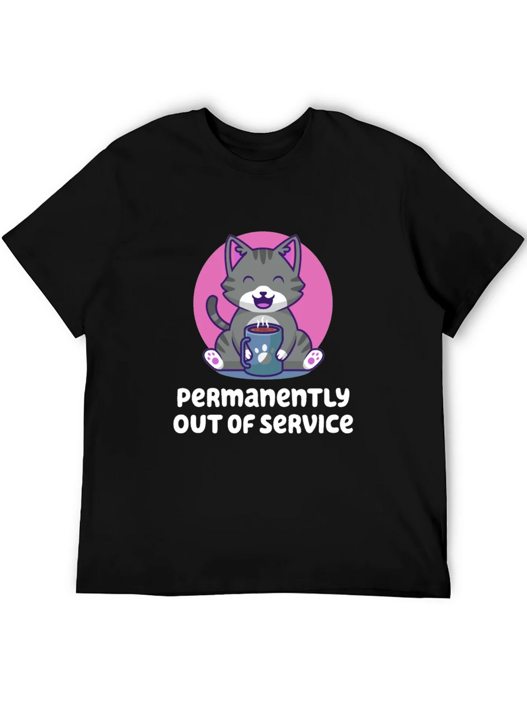 Permanently Out of Service Cat Graphic Tee product image 5