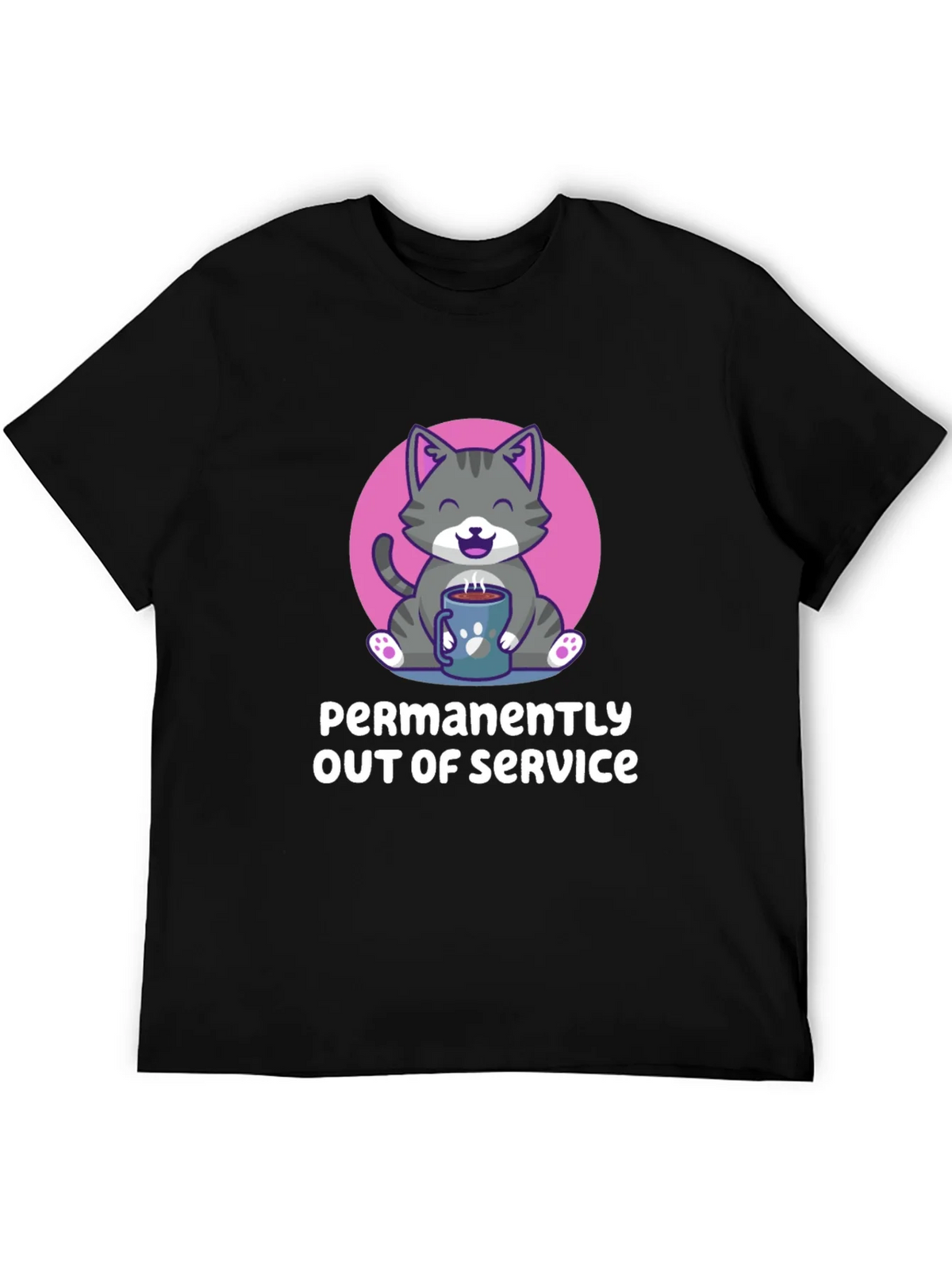 Permanently Out of Service Cat Graphic Tee product image 5