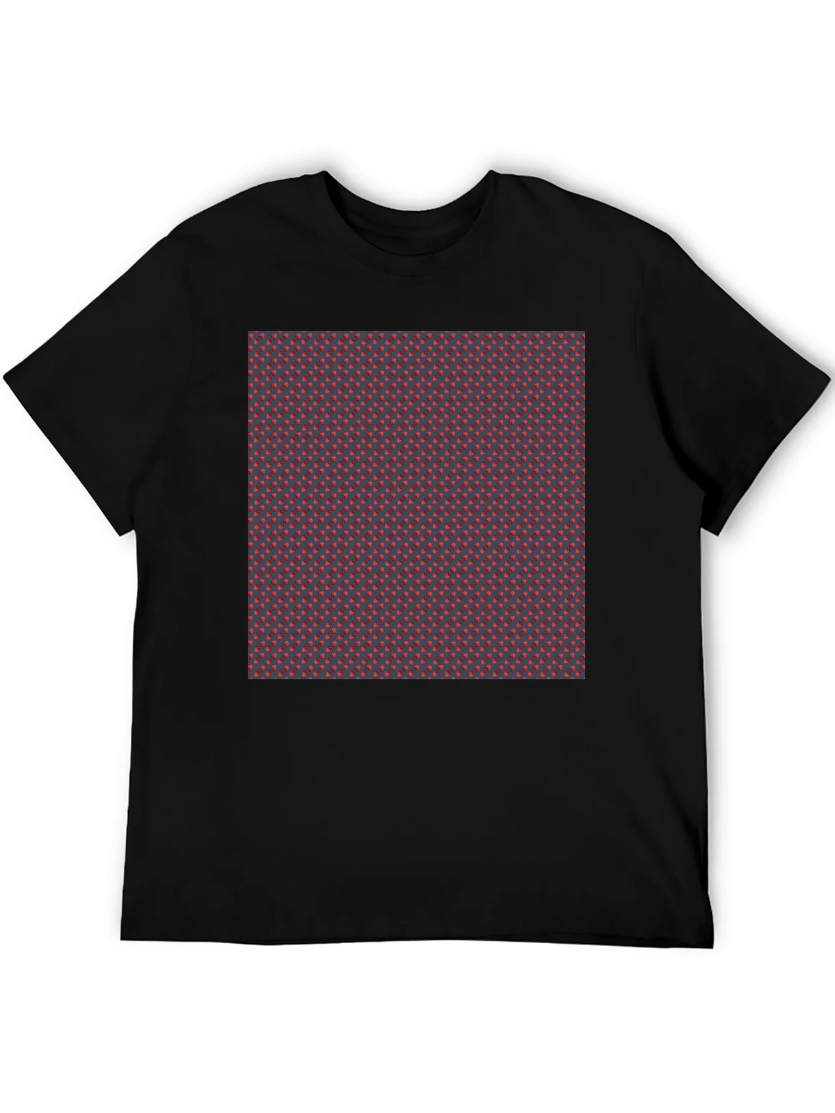 Patterned Tee - Stylish Black Crew Neck T-Shirt product image 5