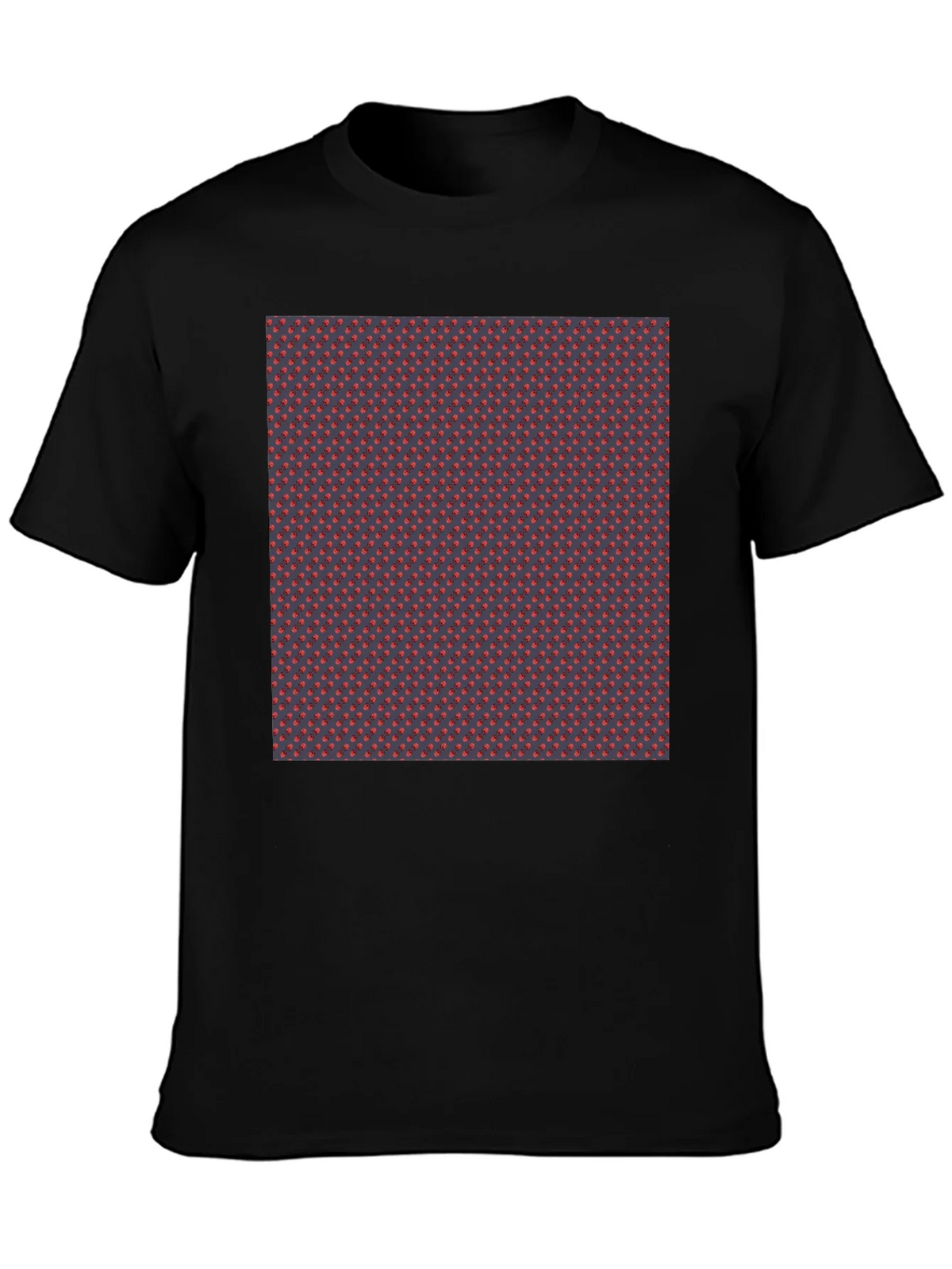 Patterned Tee - Stylish Black Crew Neck T-Shirt product image 3