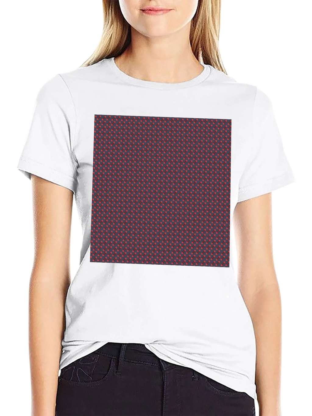 Patterned Tee - Stylish Black Crew Neck T-Shirt product image 8