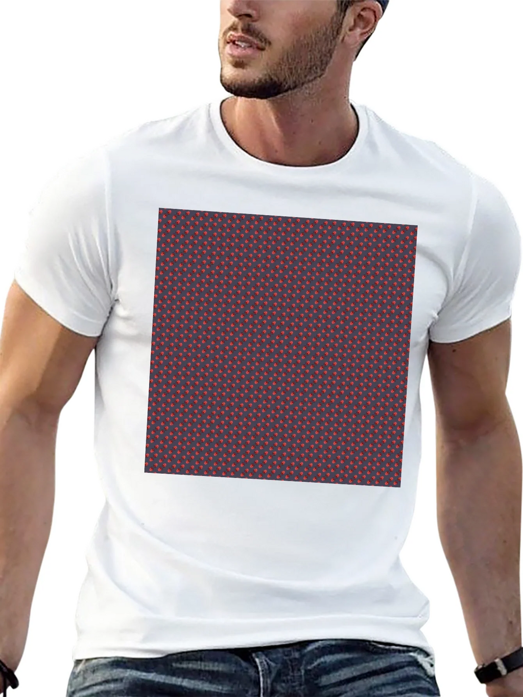 Patterned Tee - Stylish Black Crew Neck T-Shirt product image 12