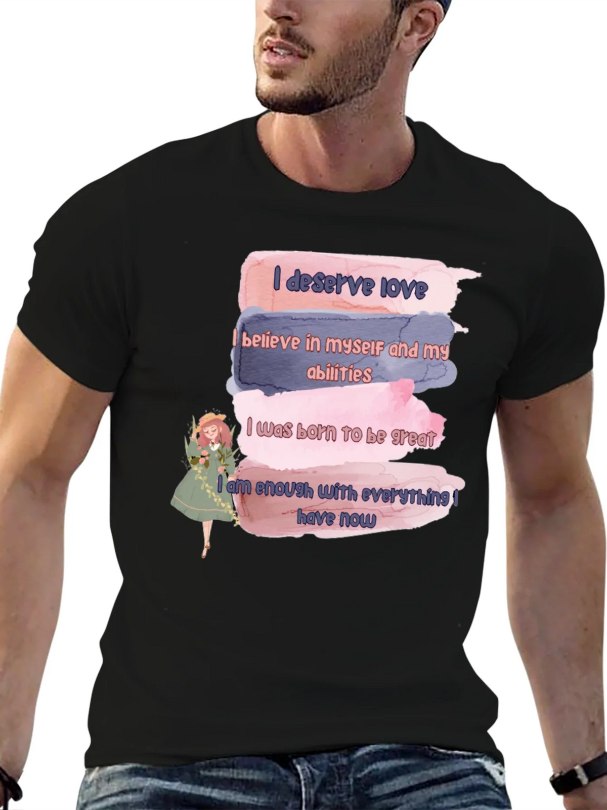 Affirmation T-Shirt: Love Belief Greatness & Enough product image 6