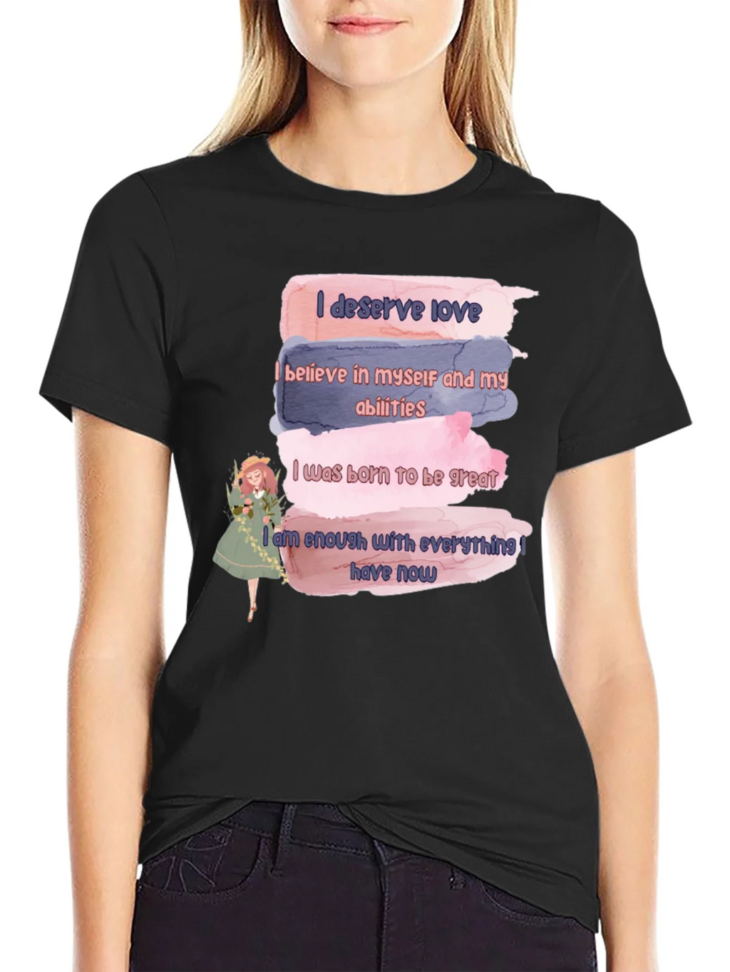 Affirmation T-Shirt: Love Belief Greatness & Enough product image 2