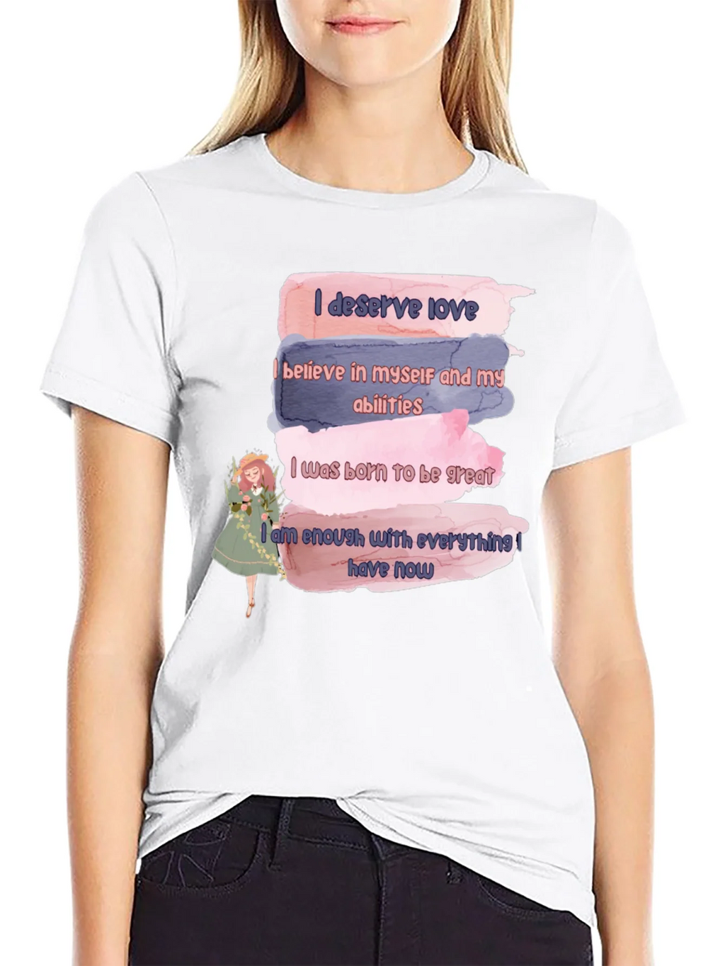 Affirmation T-Shirt: Love Belief Greatness & Enough product image 8