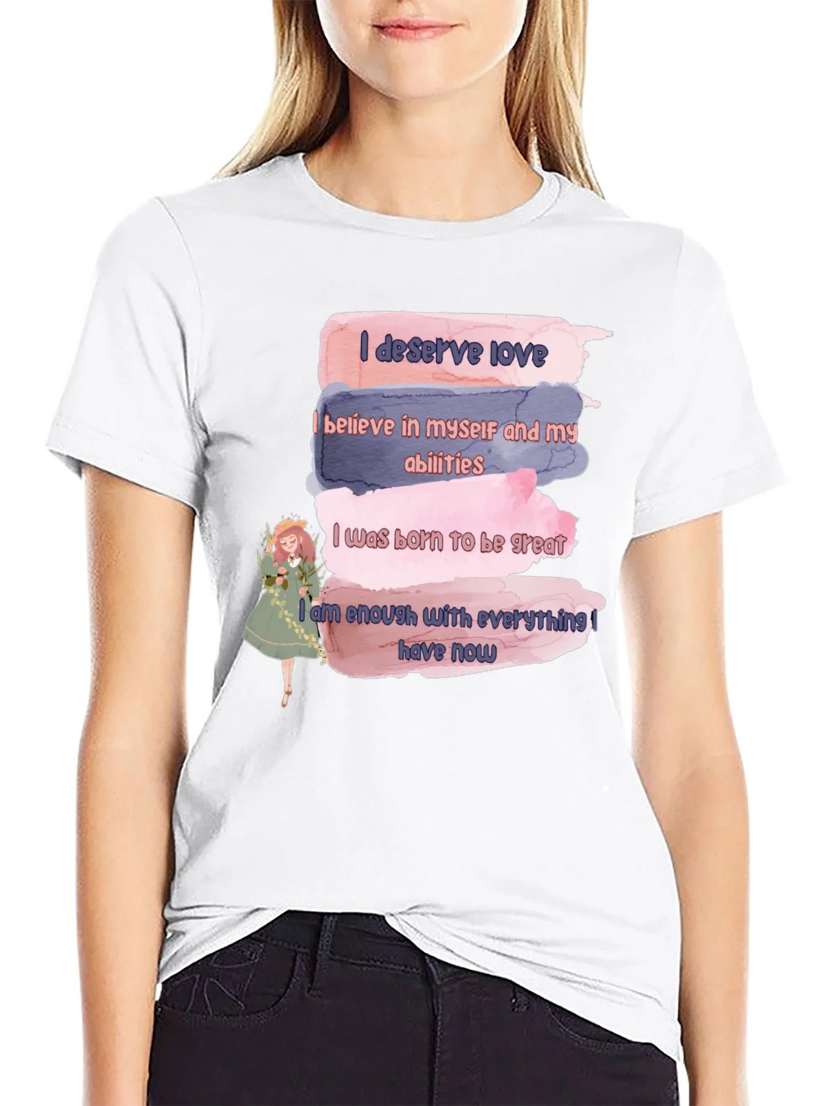 Affirmation T-Shirt: Love Belief Greatness & Enough product image 8
