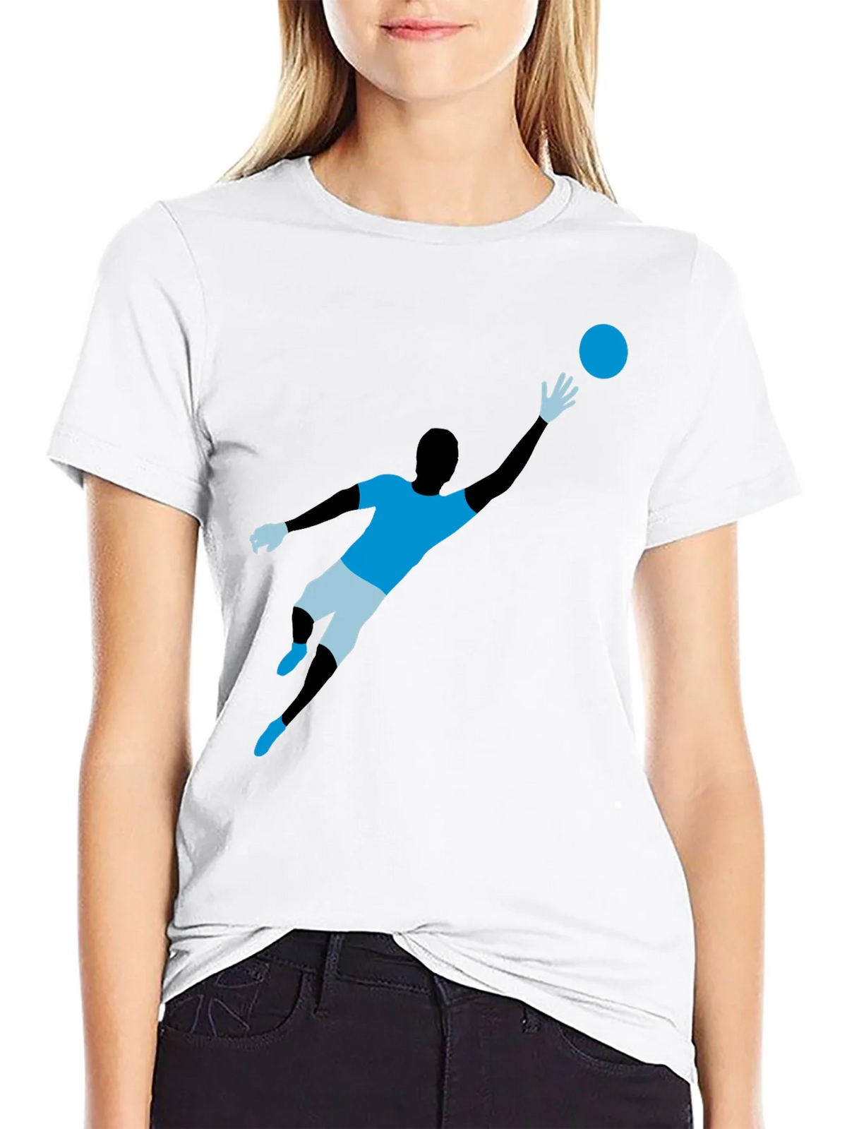 Soccer Goalie Graphic T-Shirt - Black product image 8