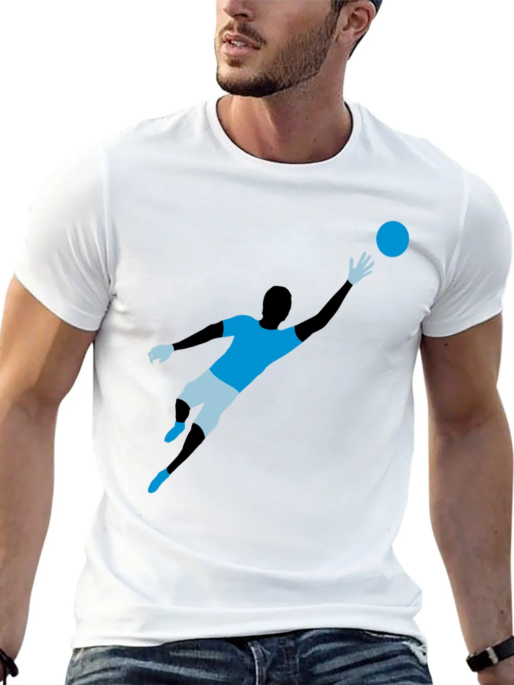 Soccer Goalie Graphic T-Shirt - Black product image 12