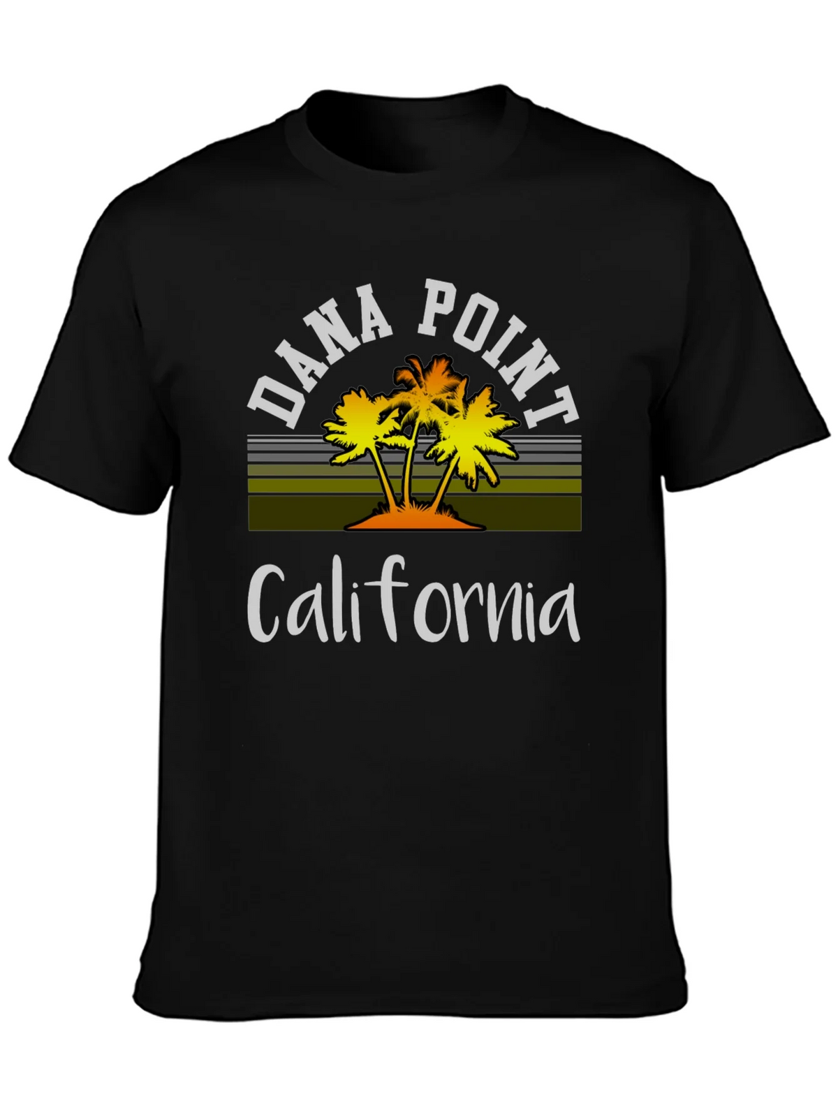 Dana Point California Palm Tee - Black product image 3