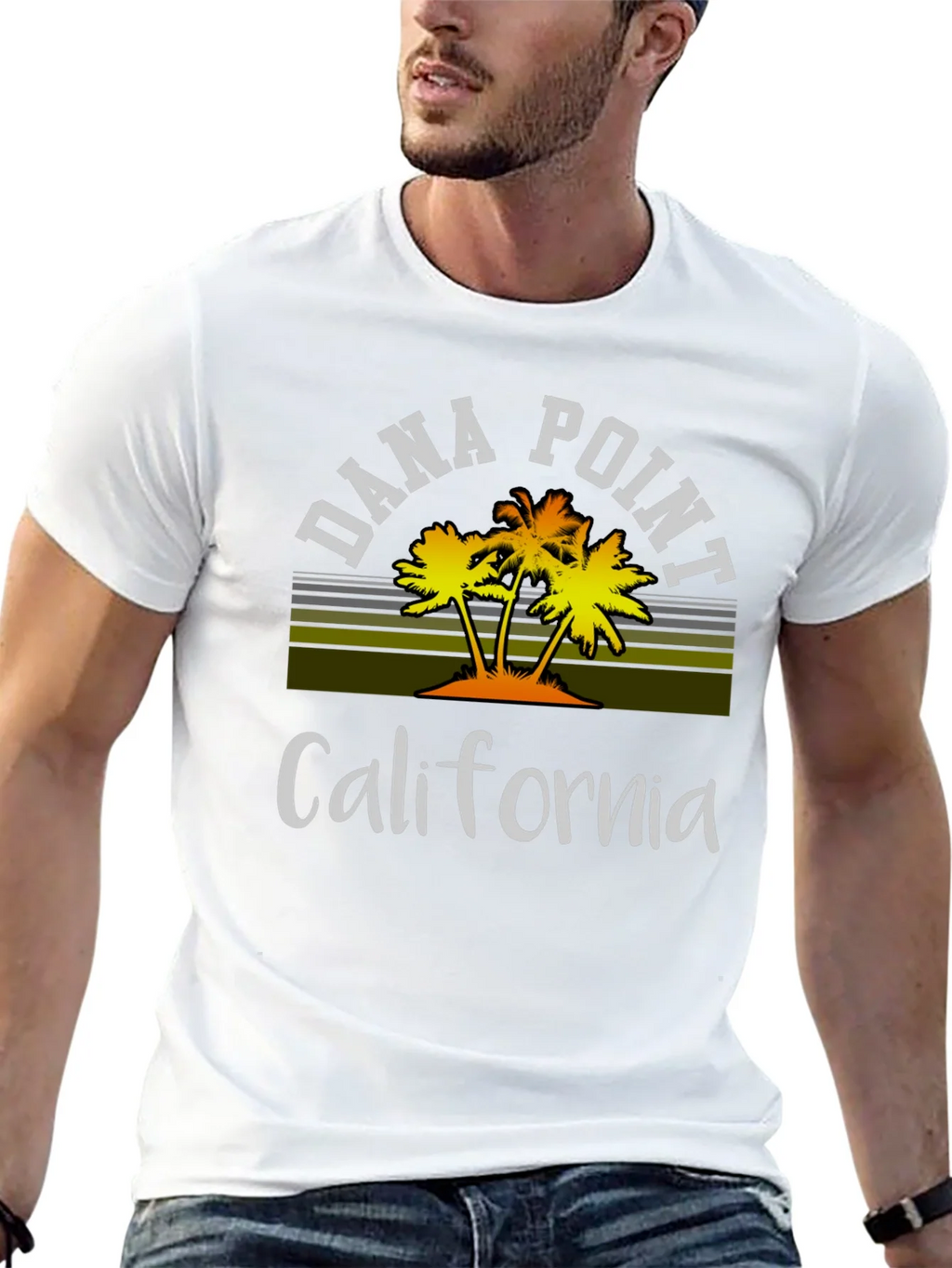 Dana Point California Palm Tee - Black product image 12