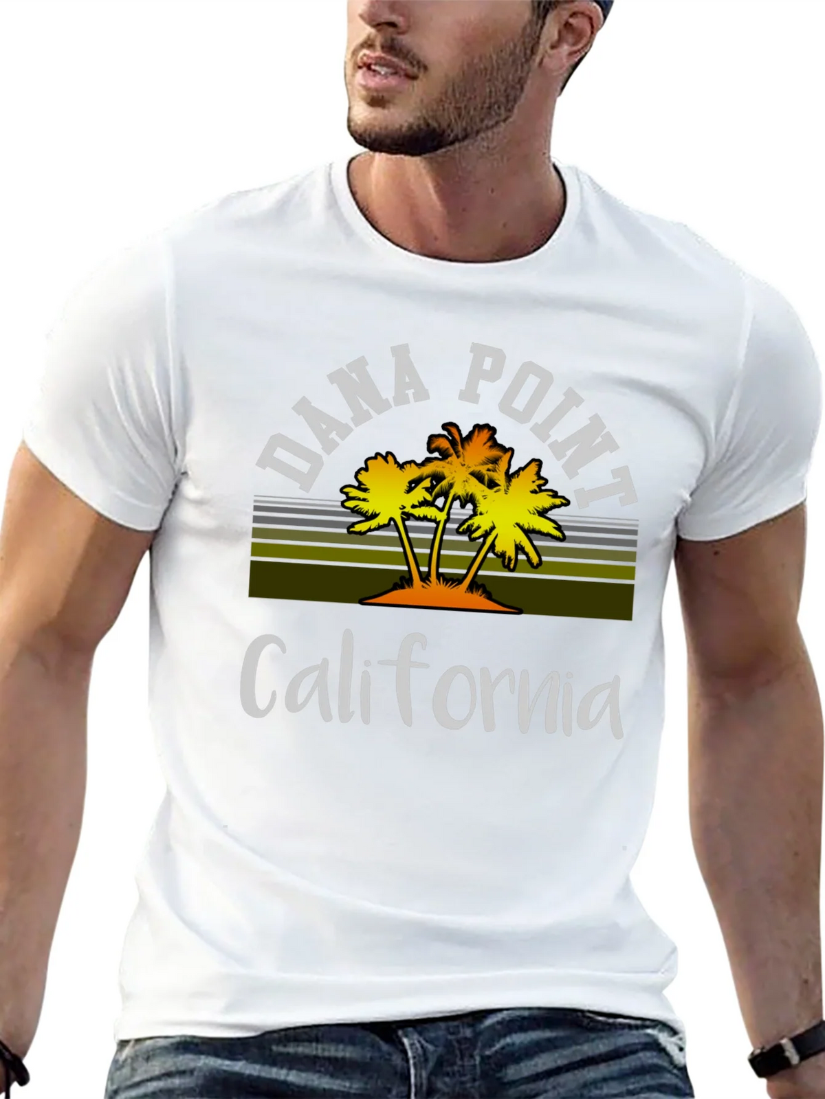Dana Point California Palm Tee - Black product image 12