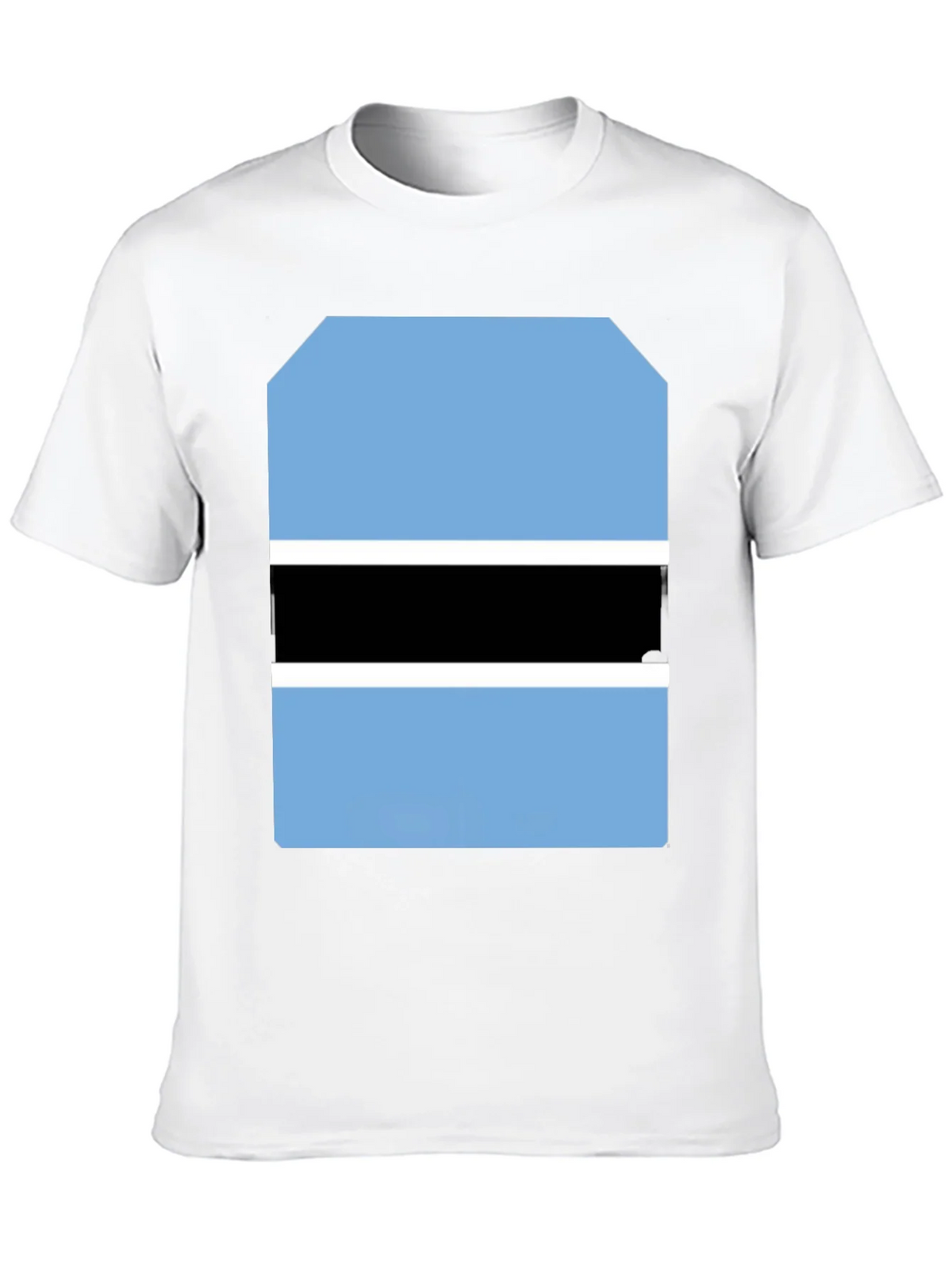 Botswana Flag Graphic Tee - Black Cotton T-Shirt product image 9