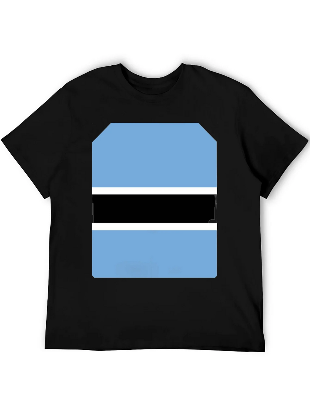 Botswana Flag Graphic Tee - Black Cotton T-Shirt product image 5